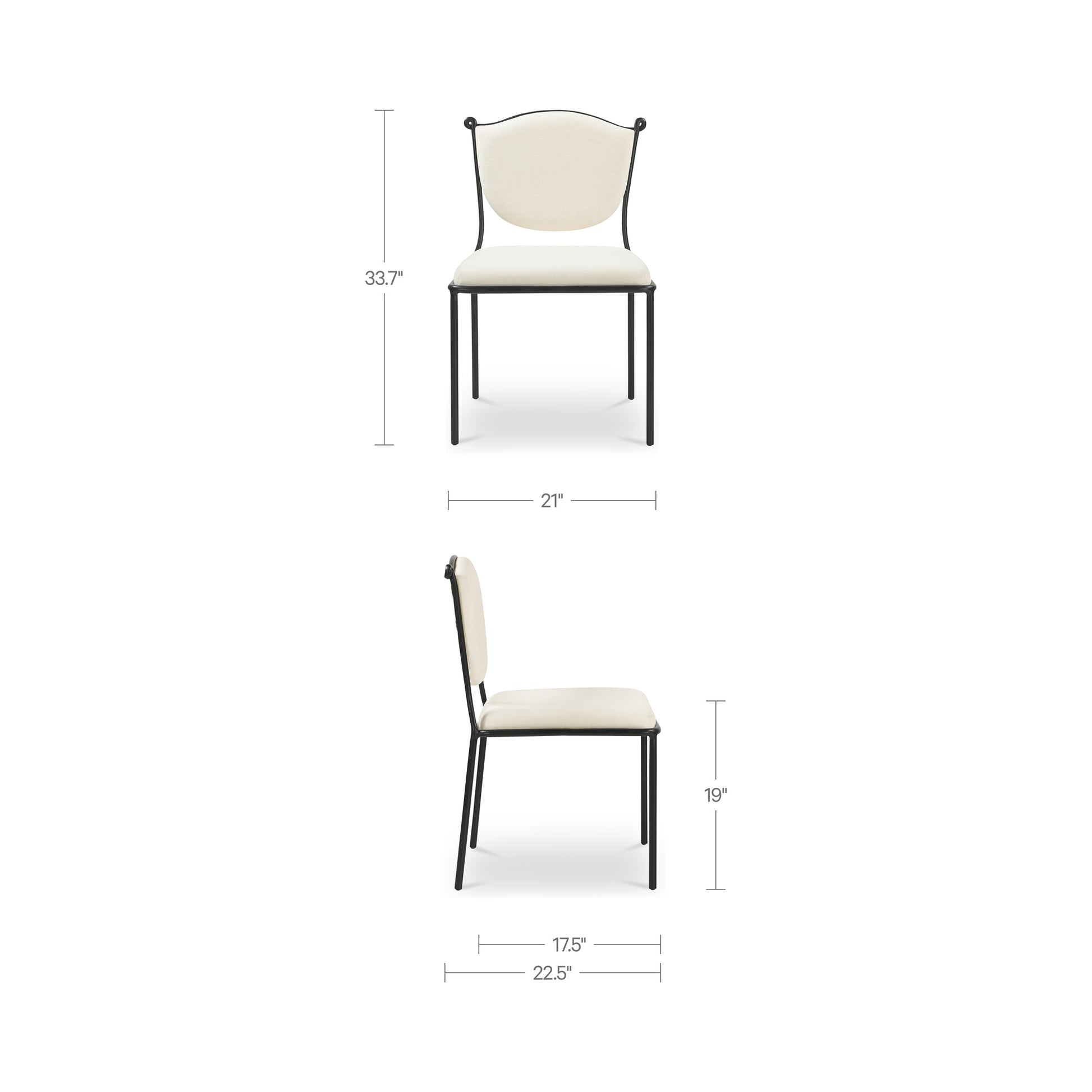 Ferris Dining Chair Cream by Moe's Home Collection - view 3