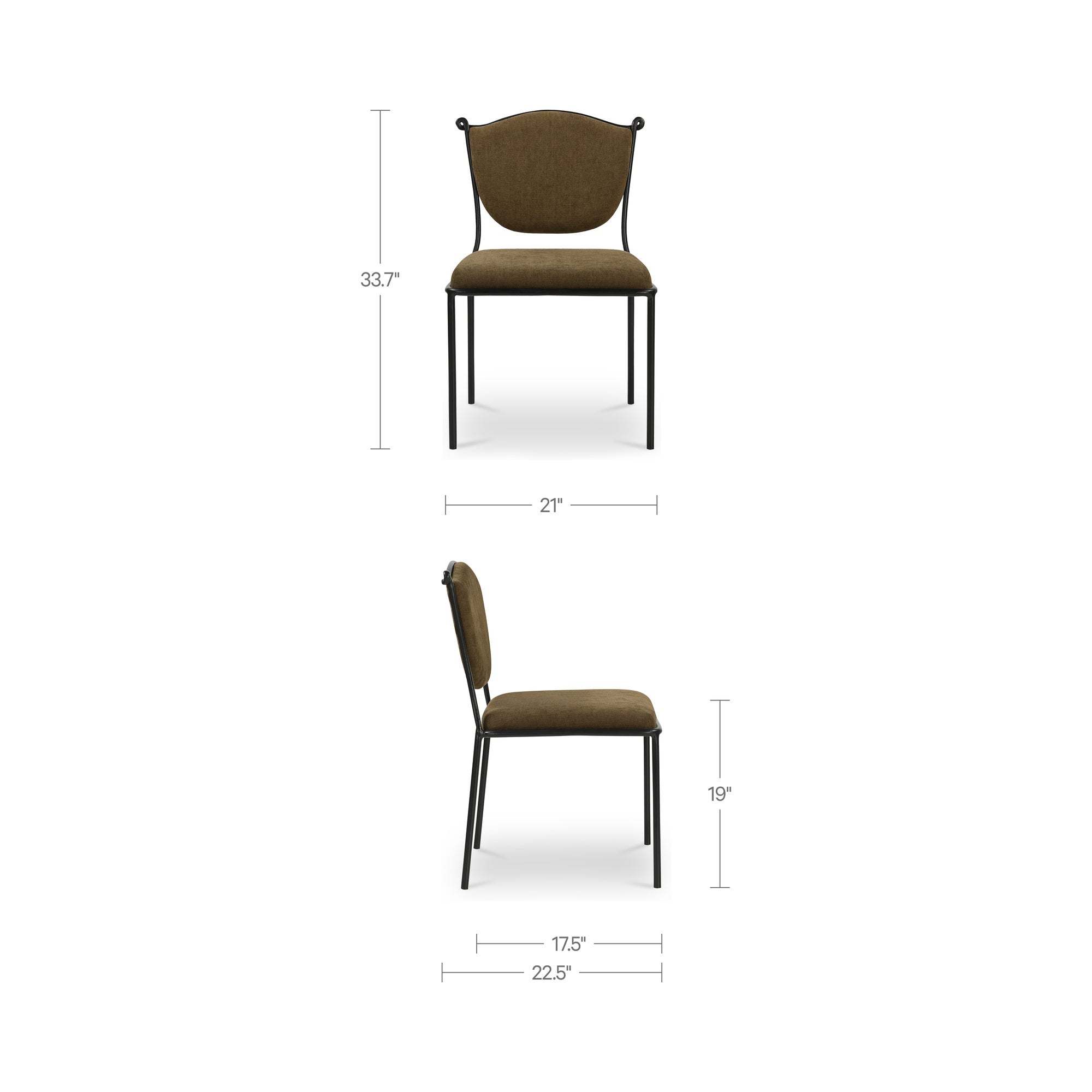 Ferris Dining Chair Green by Moe's Home Collection - view 3