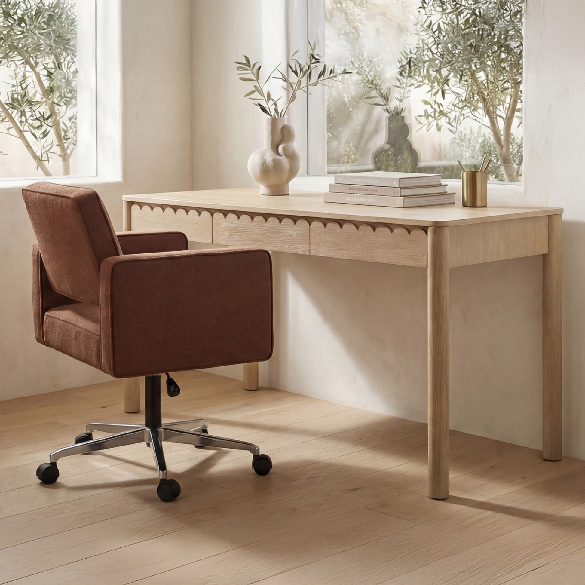 Harris Office Chair Burgundy by Moe's Home Collection - view 2