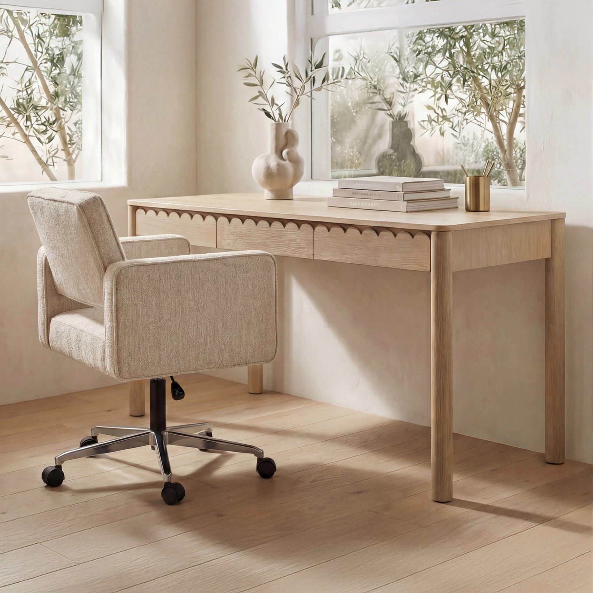 Harris Office Chair Oat by Moe's Home Collection - view 2