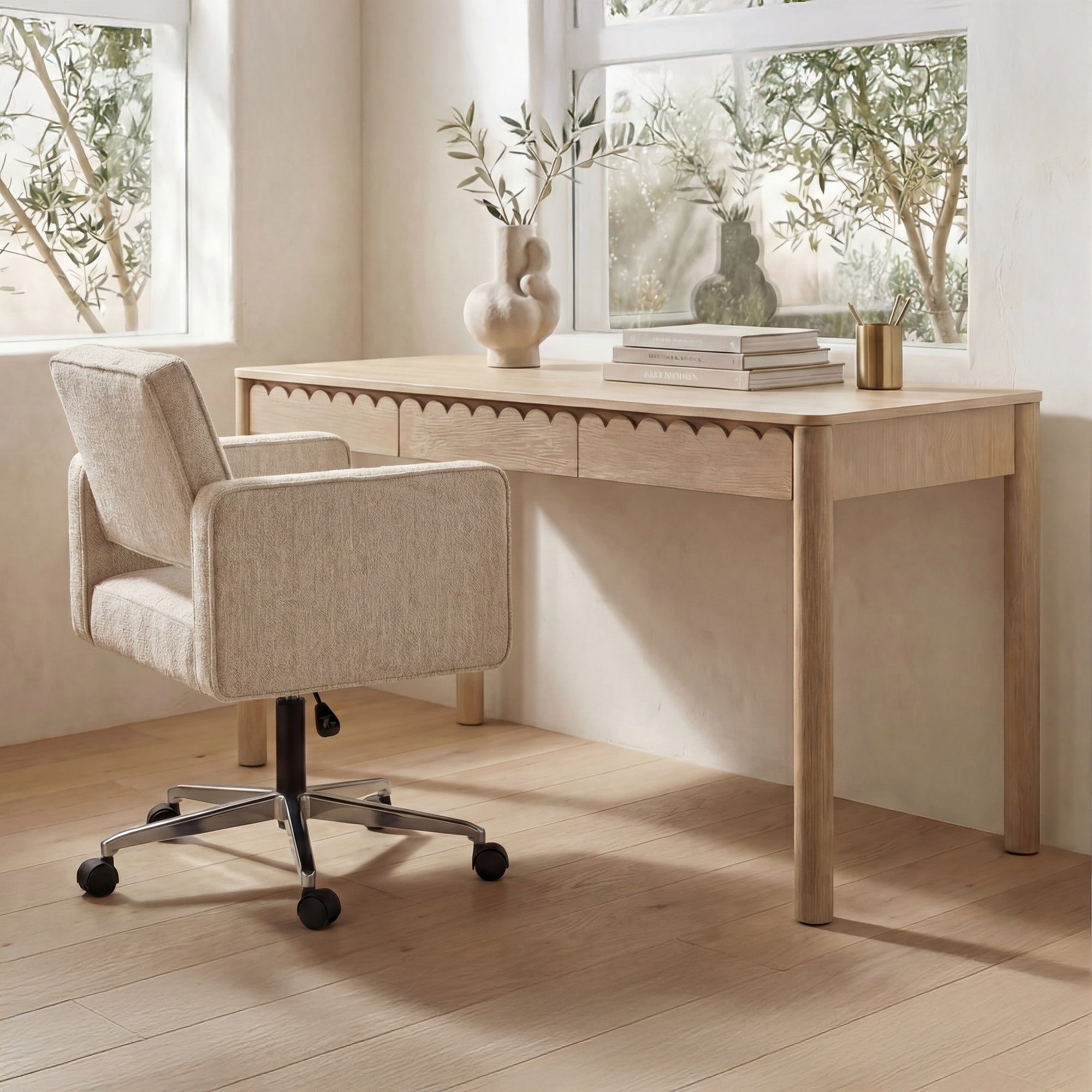 Harris Office Chair Oat by Moe's Home Collection - view 2