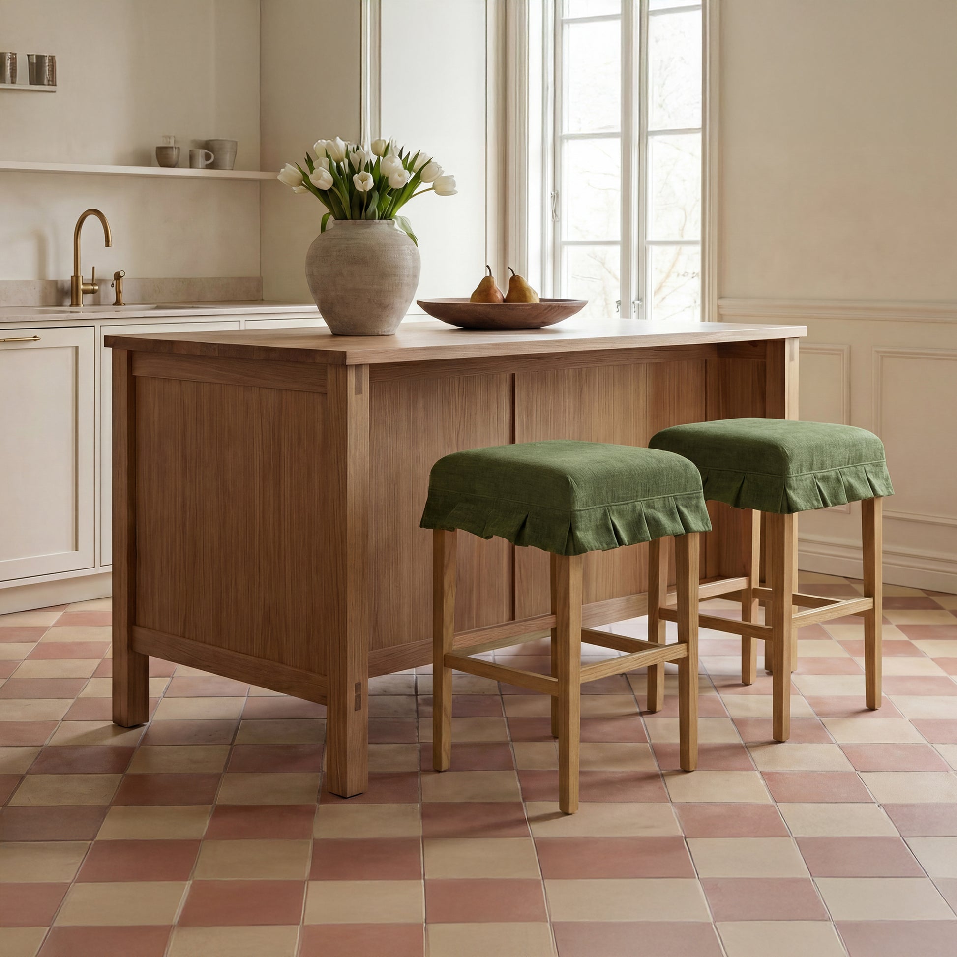 Anna Counter Stool Green by Moe's Home Collection - view 2