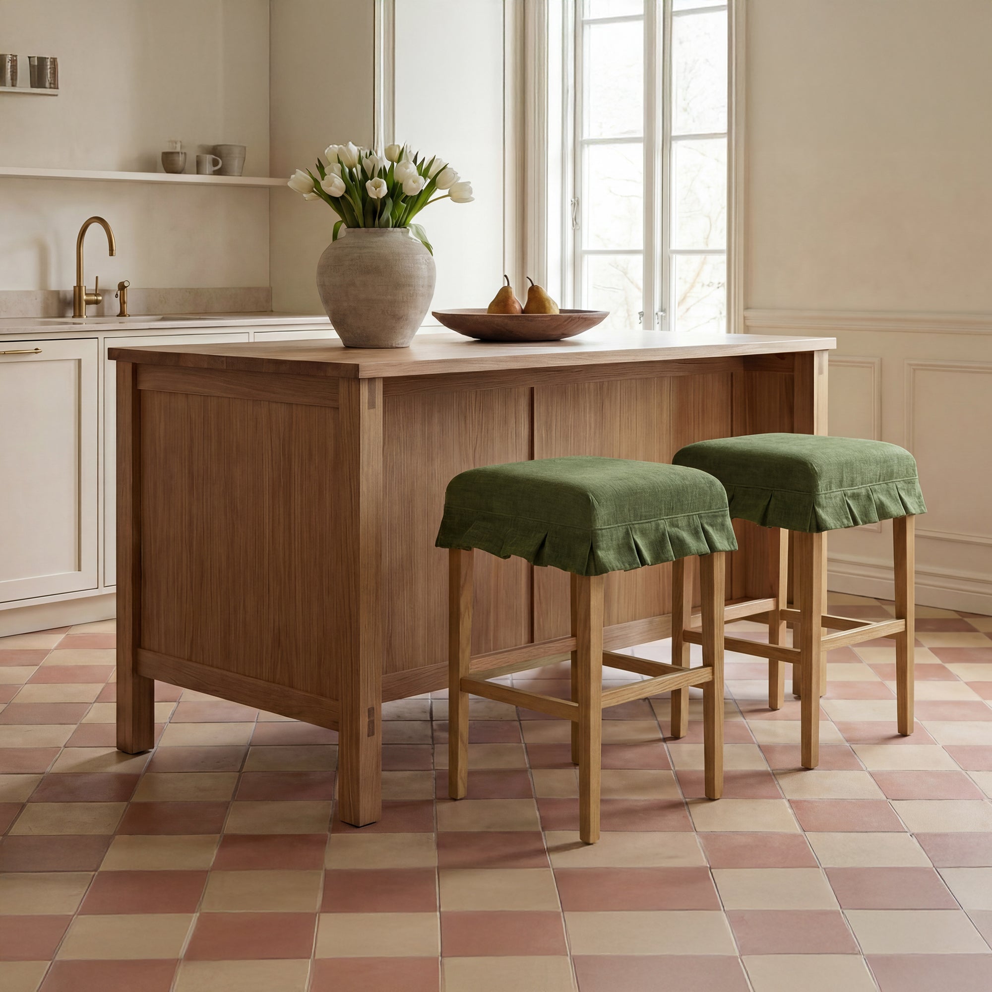 Anna Counter Stool Green by Moe's Home Collection - view 2