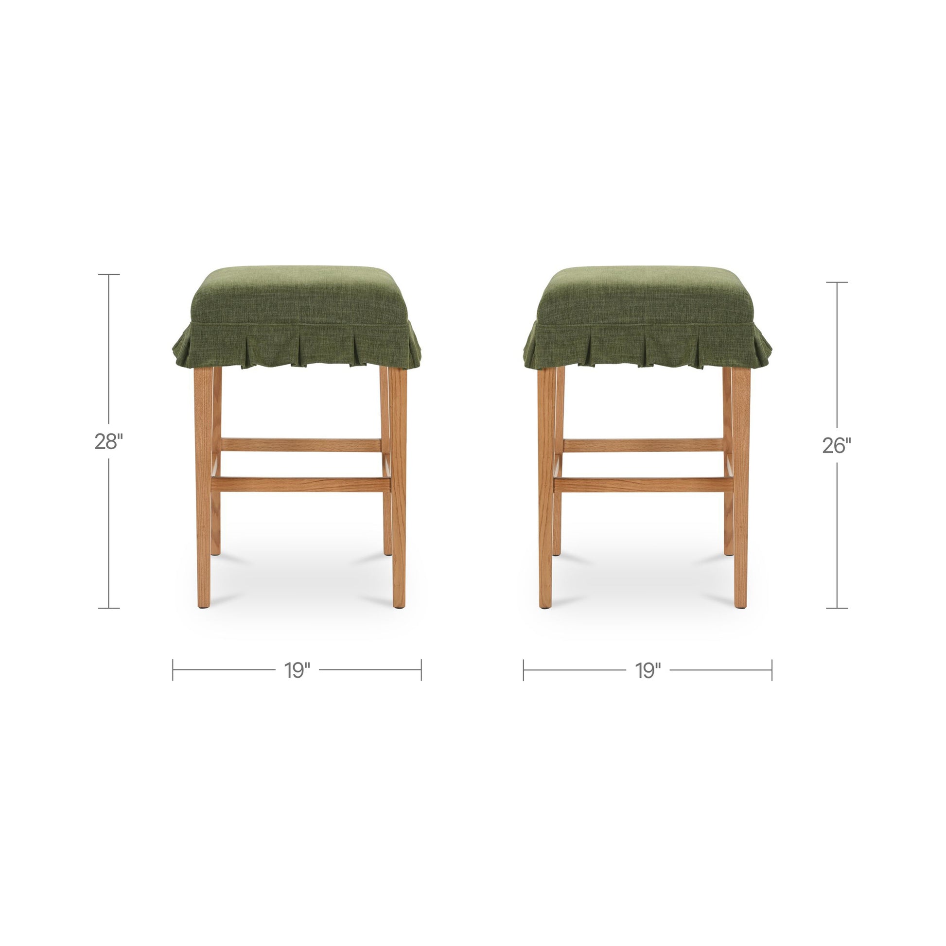 Anna Counter Stool Green by Moe's Home Collection - view 3