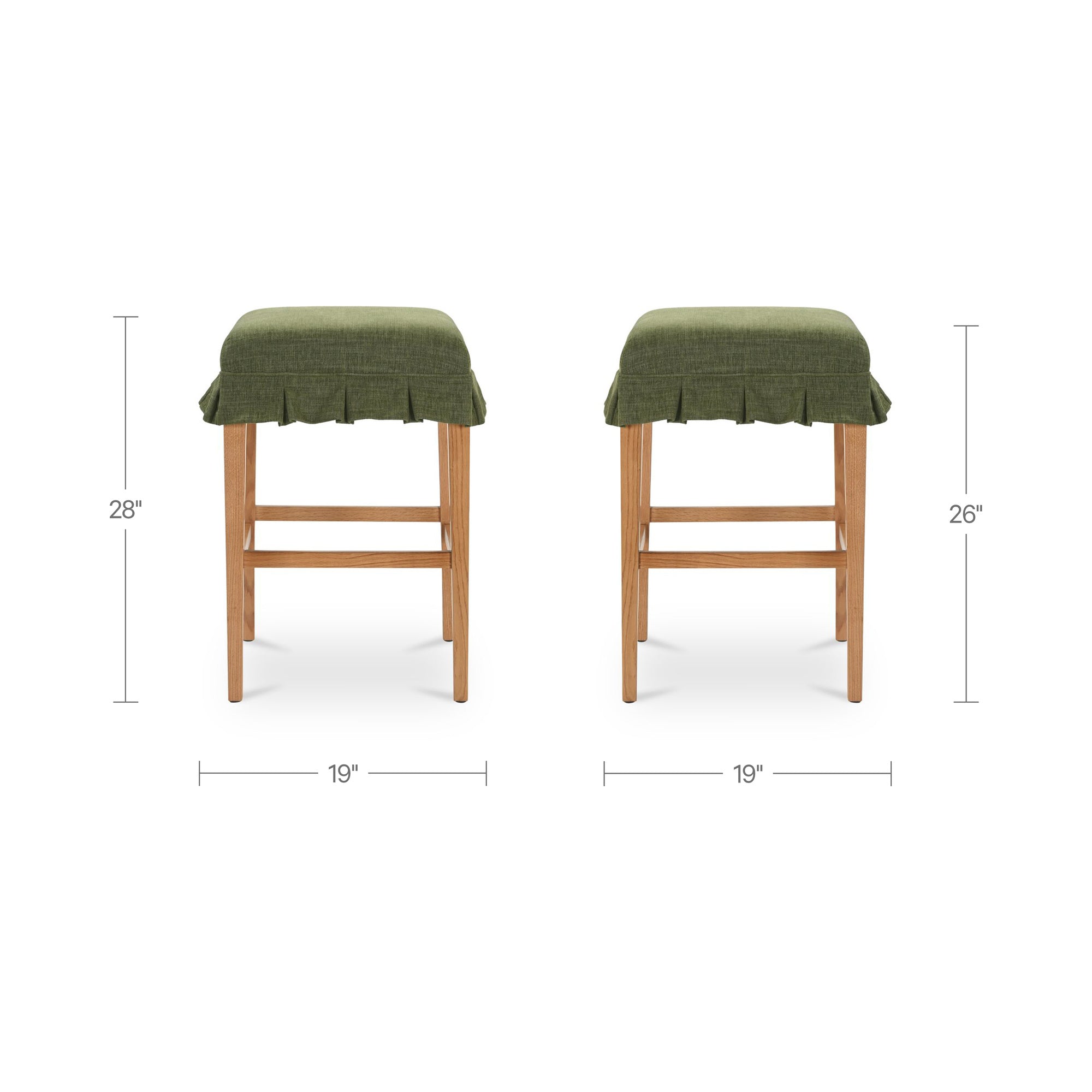 Anna Counter Stool Green by Moe's Home Collection - view 3