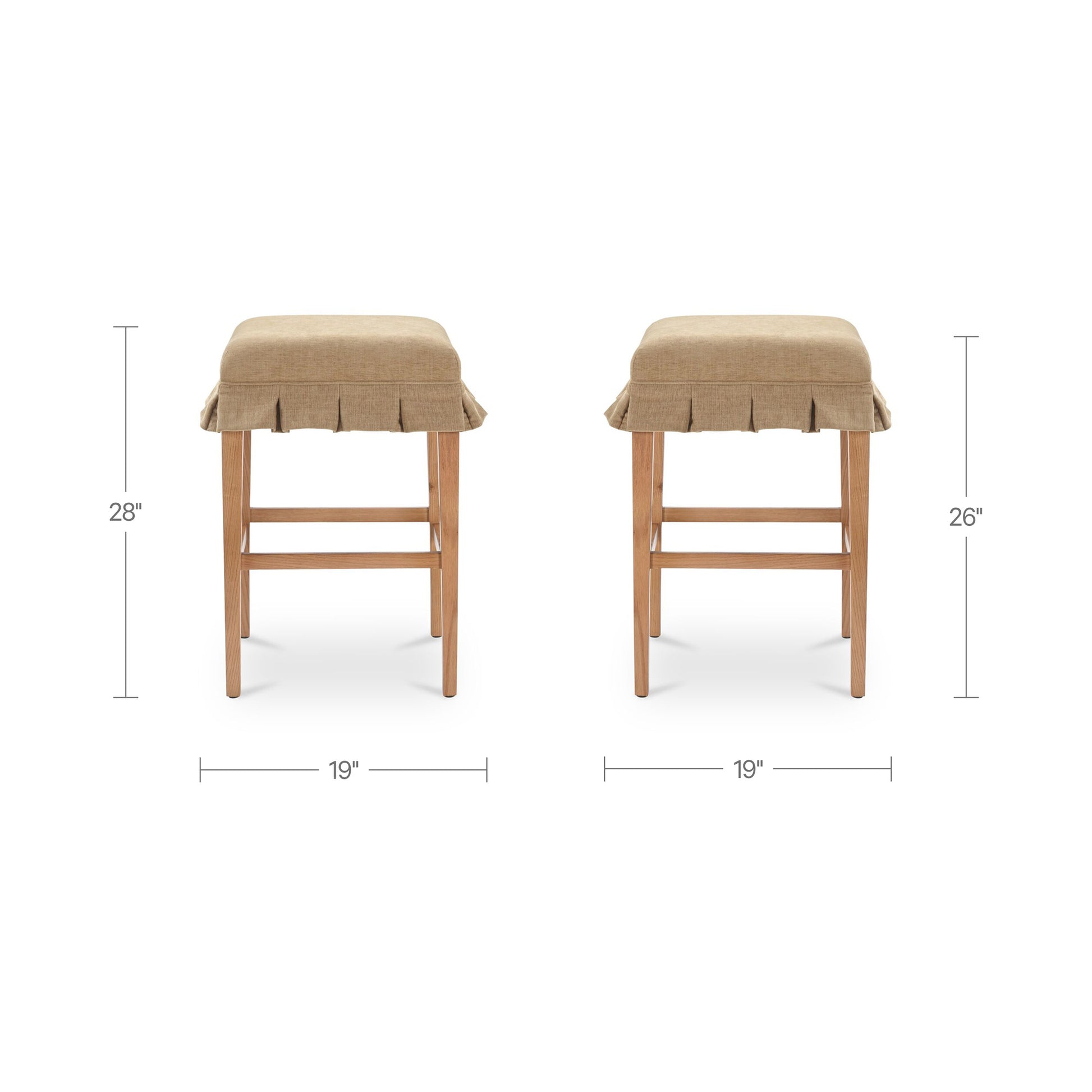 Anna Counter Stool Light Brown by Moe's Home Collection - view 3