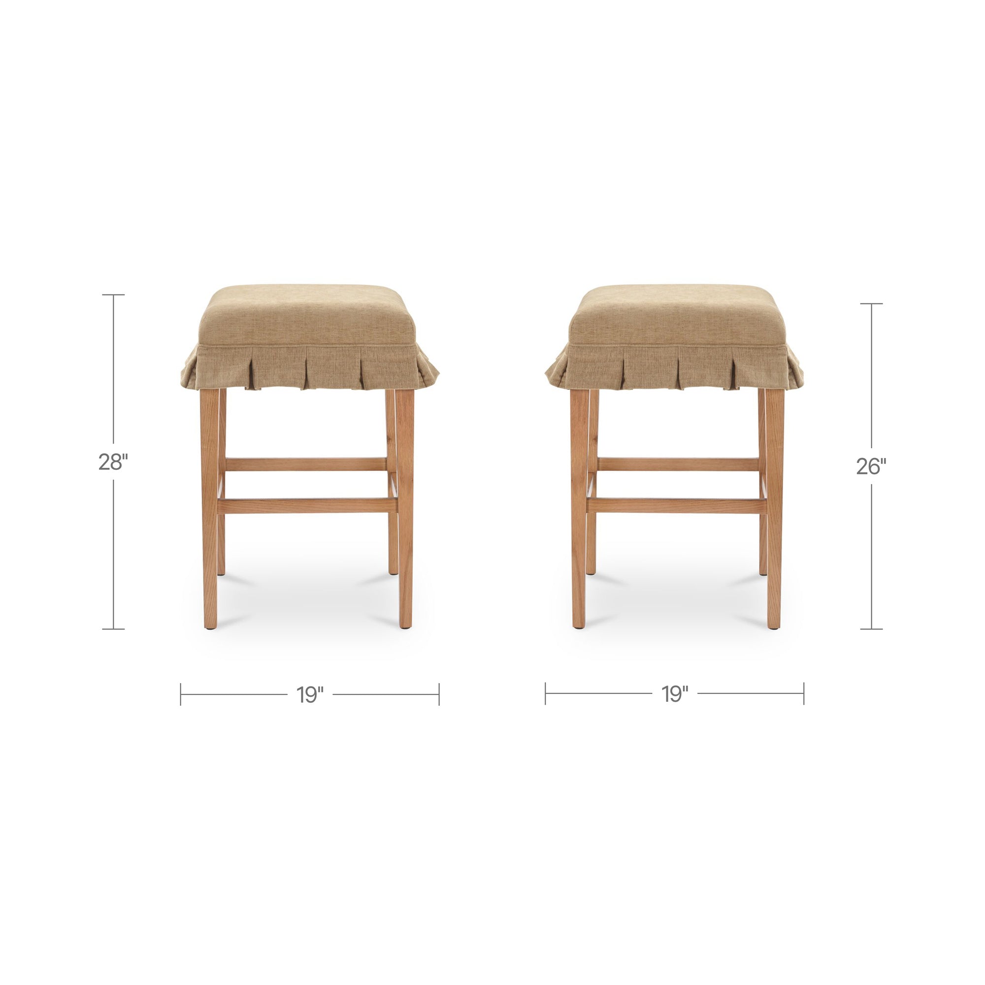 Anna Counter Stool Light Brown by Moe's Home Collection - view 3
