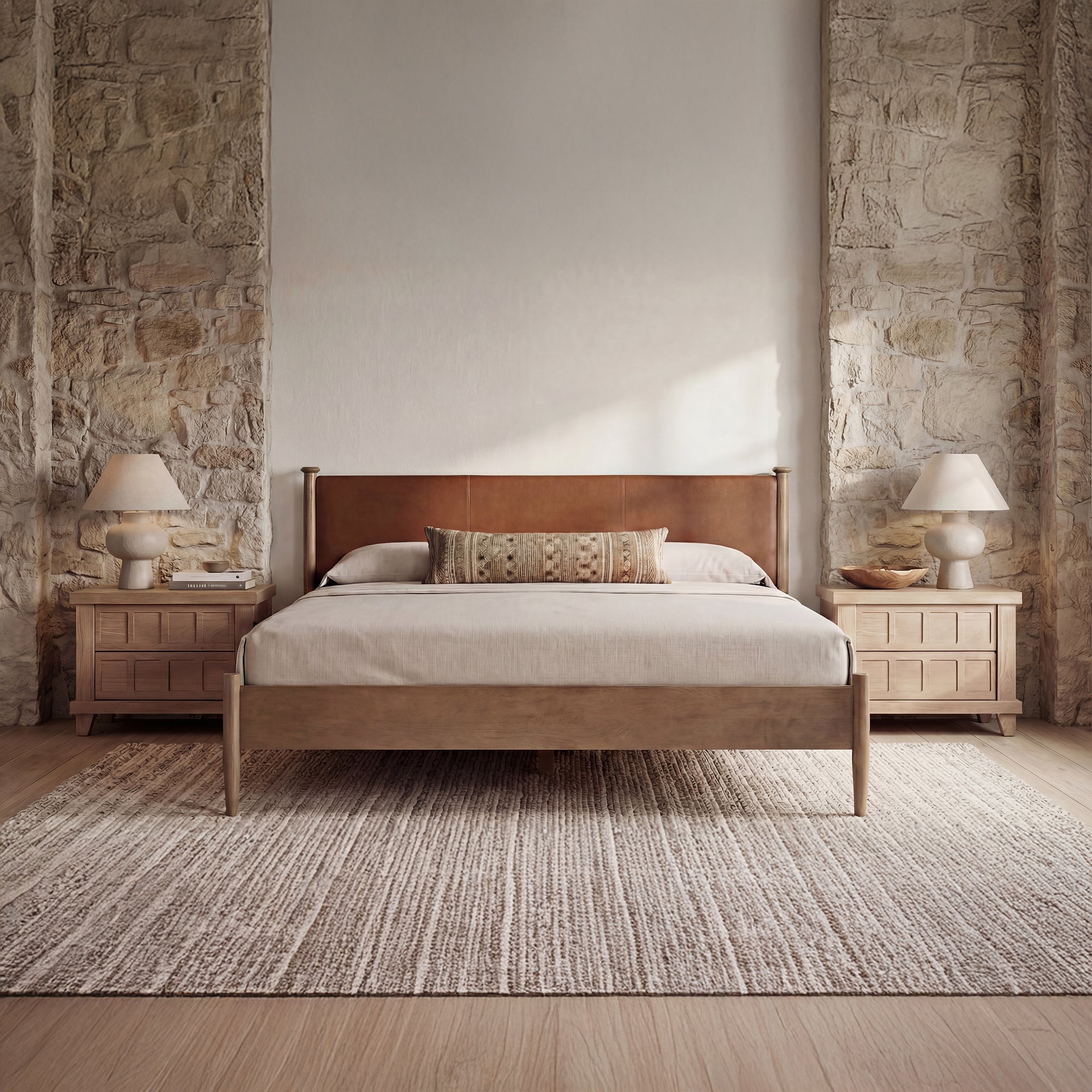 Crosby King Bed Brown by Moe's Home Collection - view 2