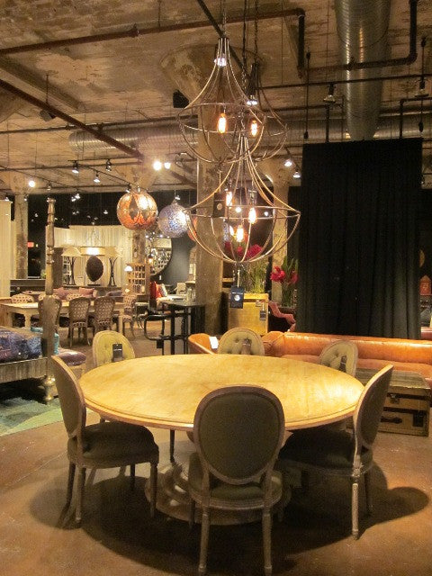 60" Round Pedestal Dining Table-Whitewash