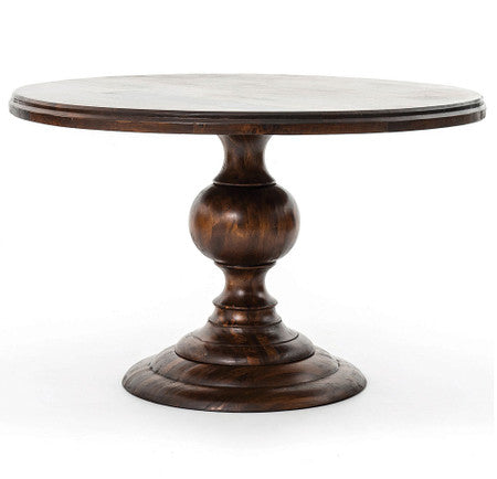 48" Round Pedestal Dining Table - Cocoa
