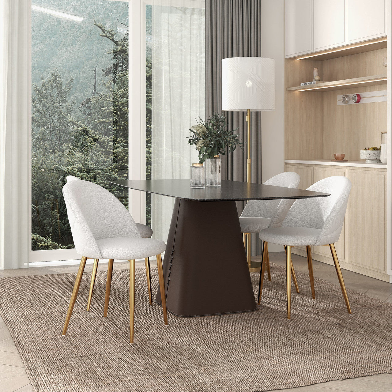 Marion Mid Century Modern Dining Chair (Set Of 2) - Cream