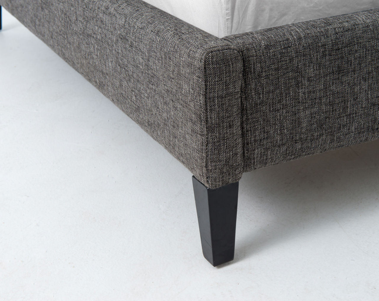 Metropolitan Charcoal Wingback Upholstered Queen Bed