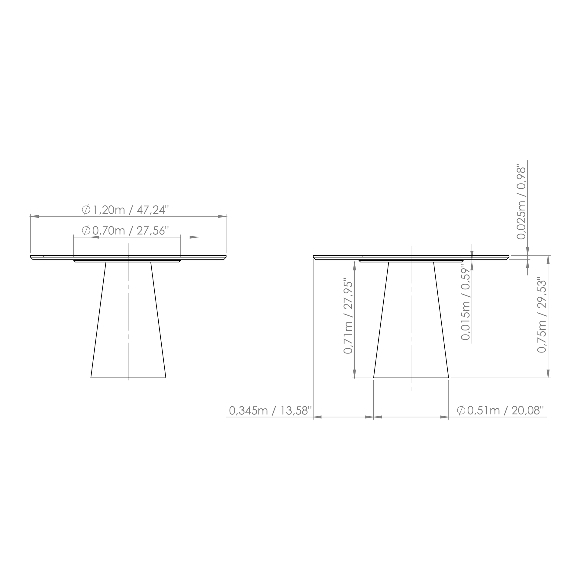 Mona Round Glass Top Dining Table Cafe by Urbia
