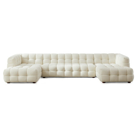 Morrison U Shape Corner Sofa (Cream Boucle) - 154.3"