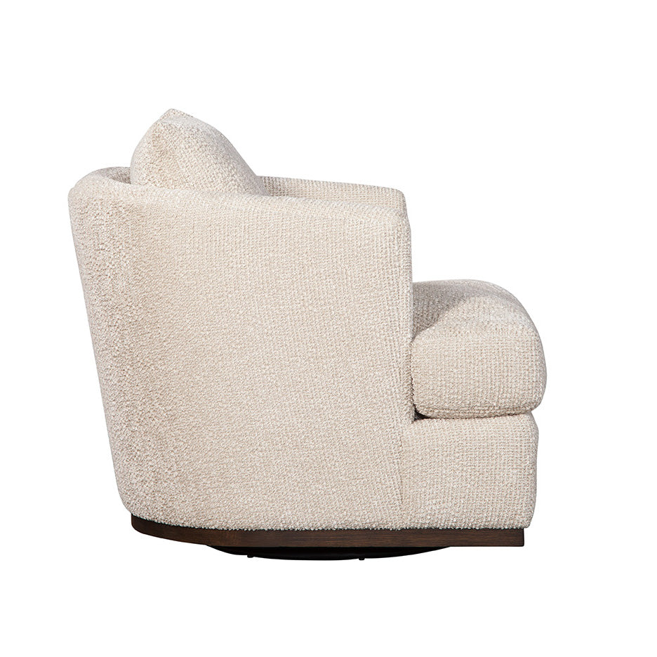 Mulholland Swivel Chair in Disk Linen