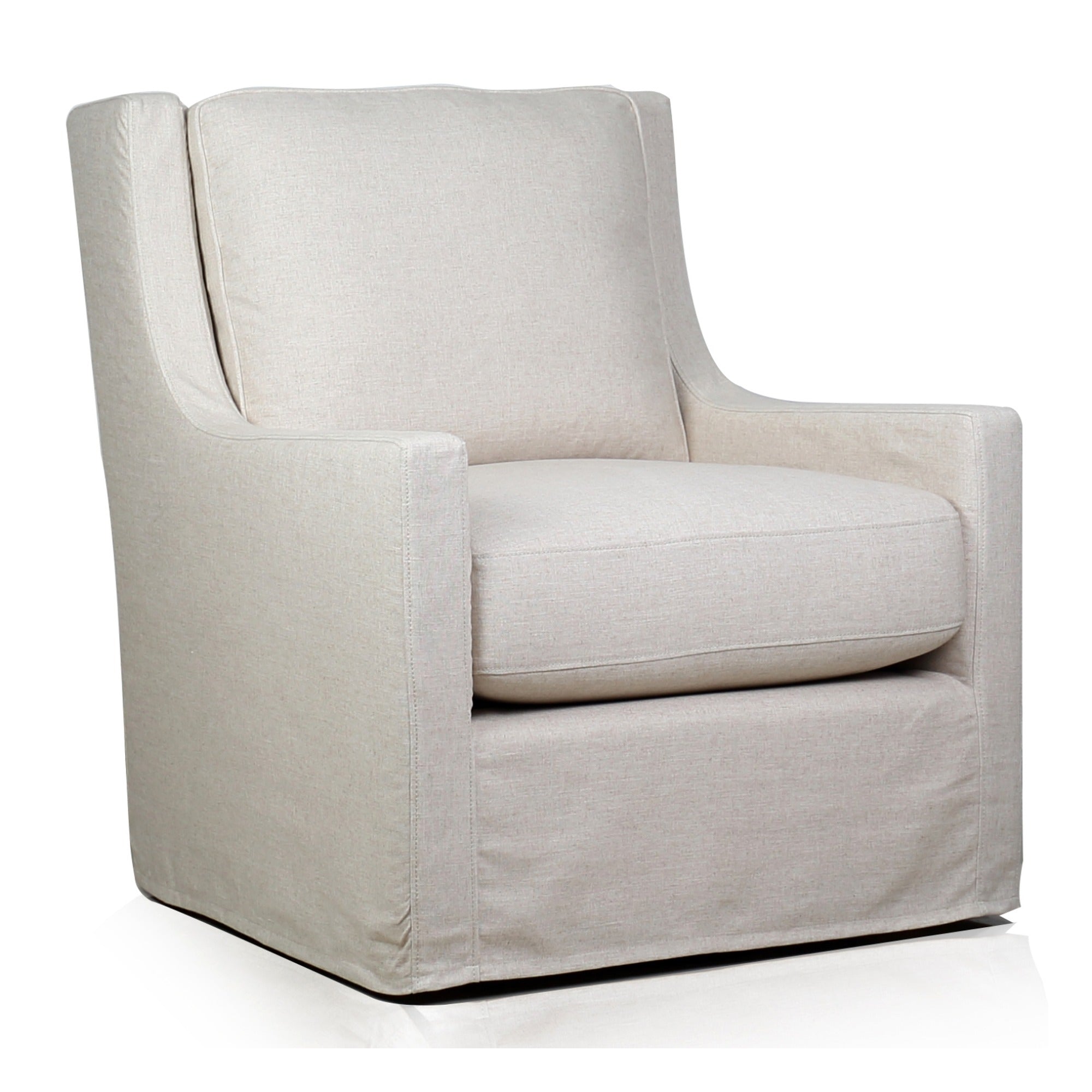 Myles Slipcovered Swivel in Windfield Natural