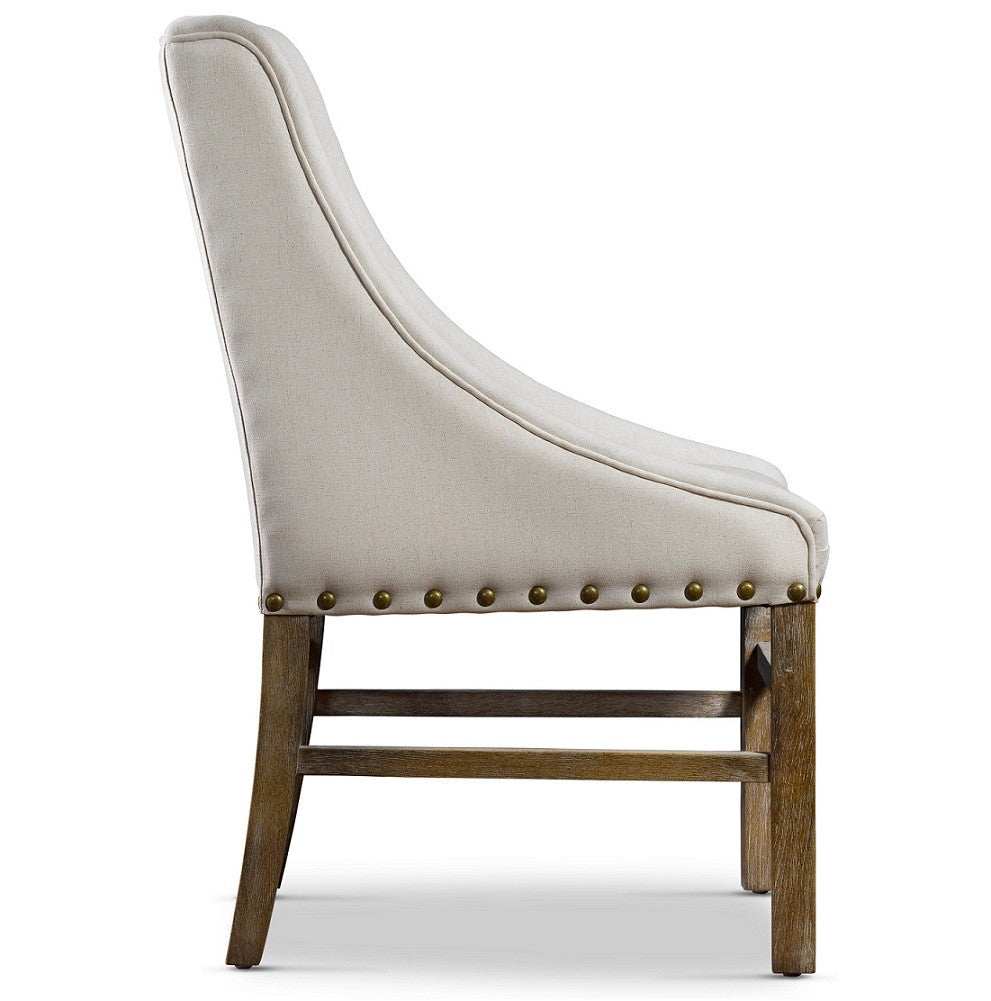 Nailhead Trestle Upholstered Dining Chair