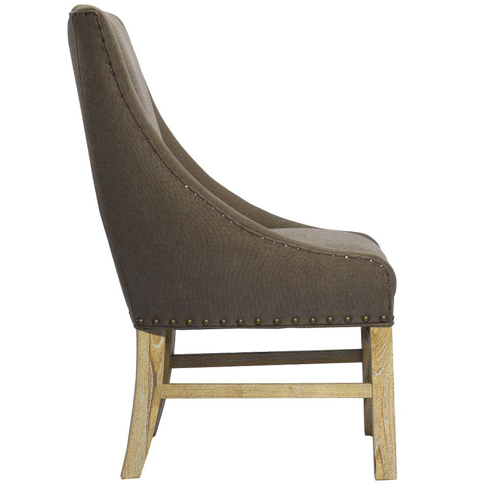 Nailhead Trestle Upholstered Dining Chair