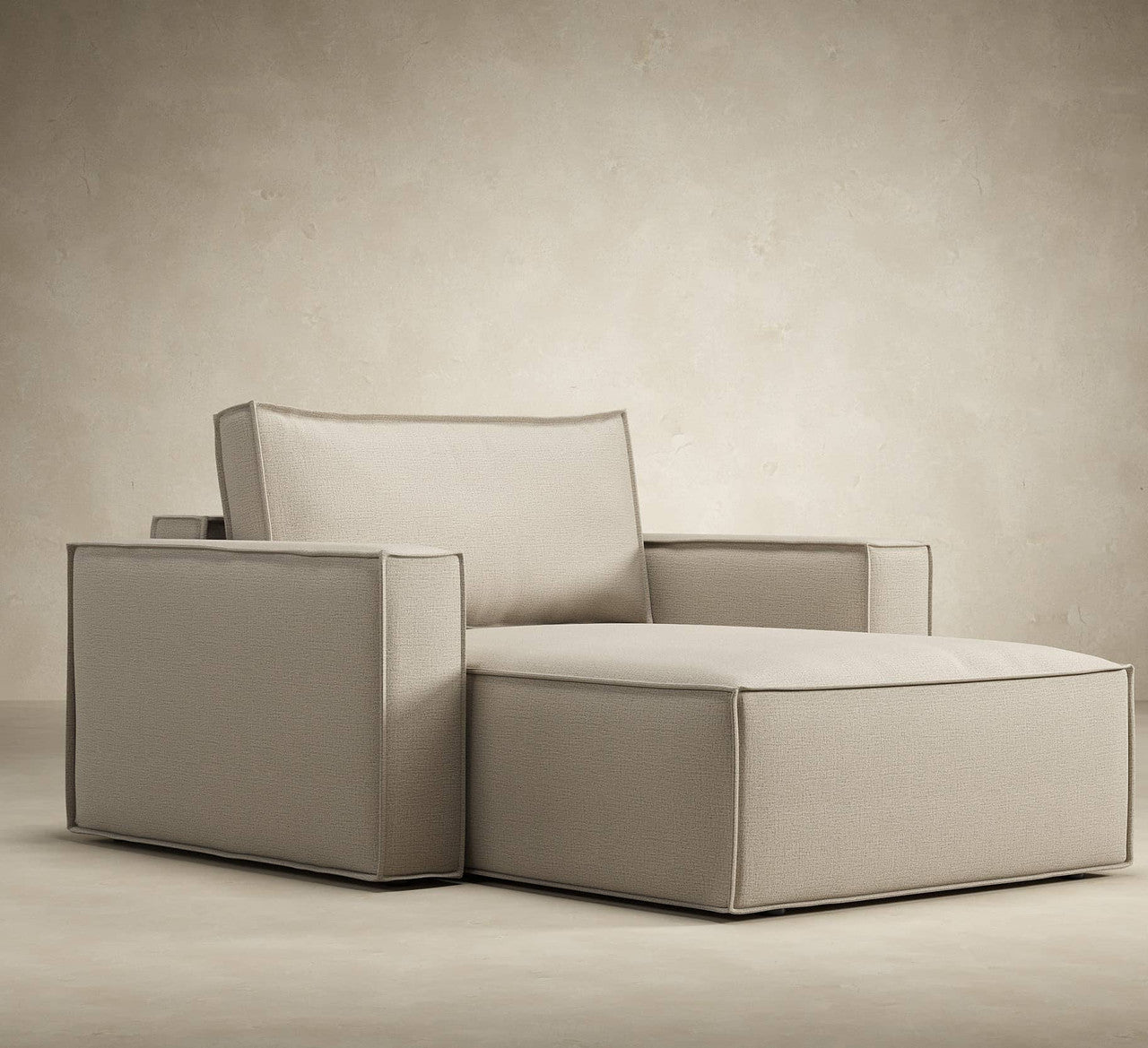 Newilla Lounger Chaise Chair with Wide Arms