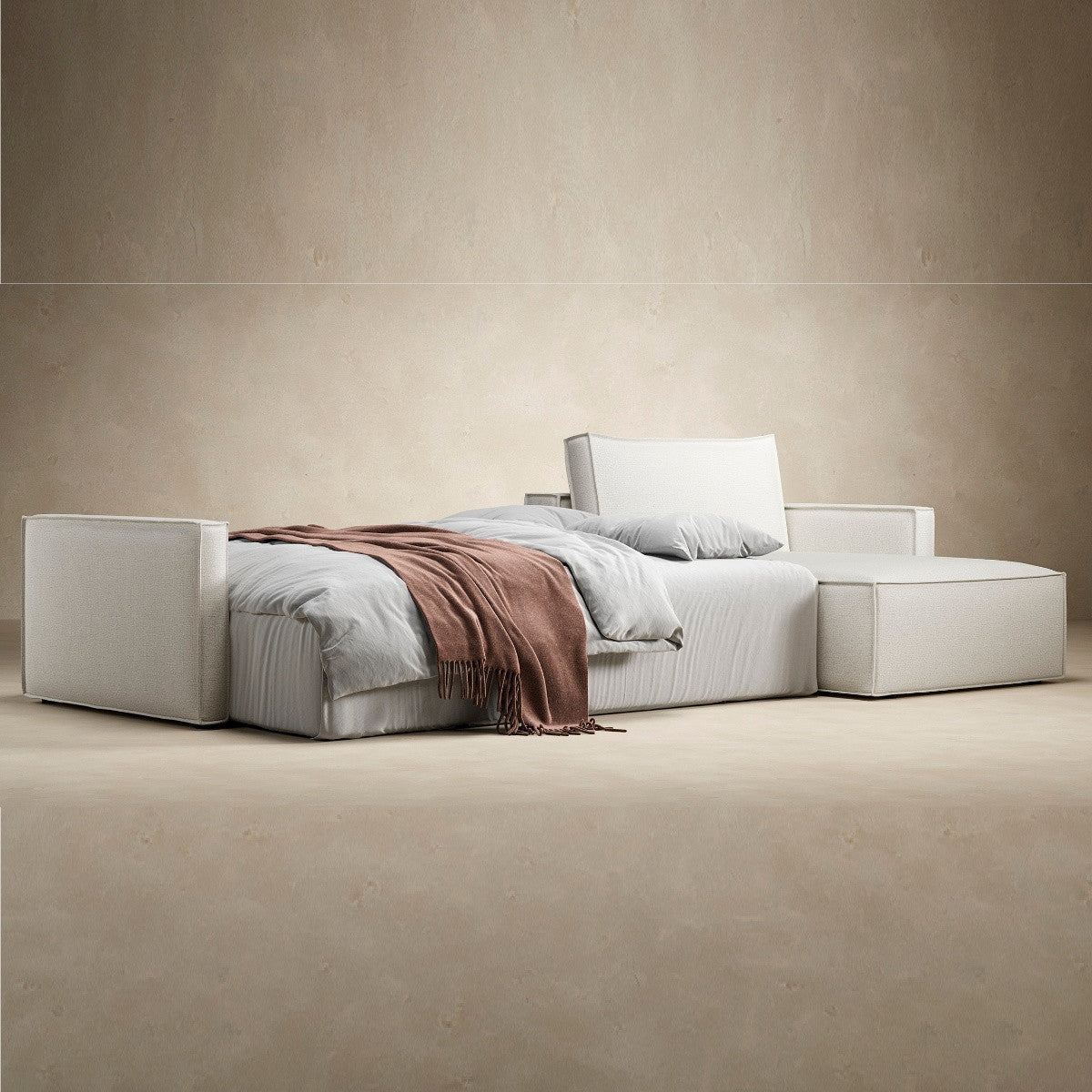 Newilla Storage Sofa Bed Lounger with Slim Arms