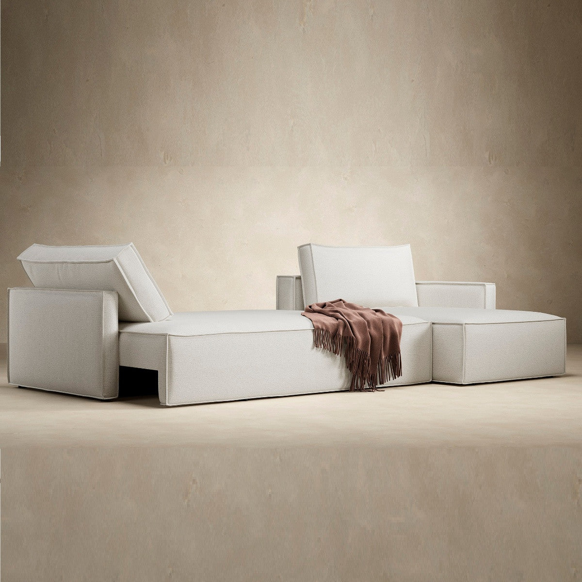 Newilla Storage Sofa Bed Lounger with Slim Arms