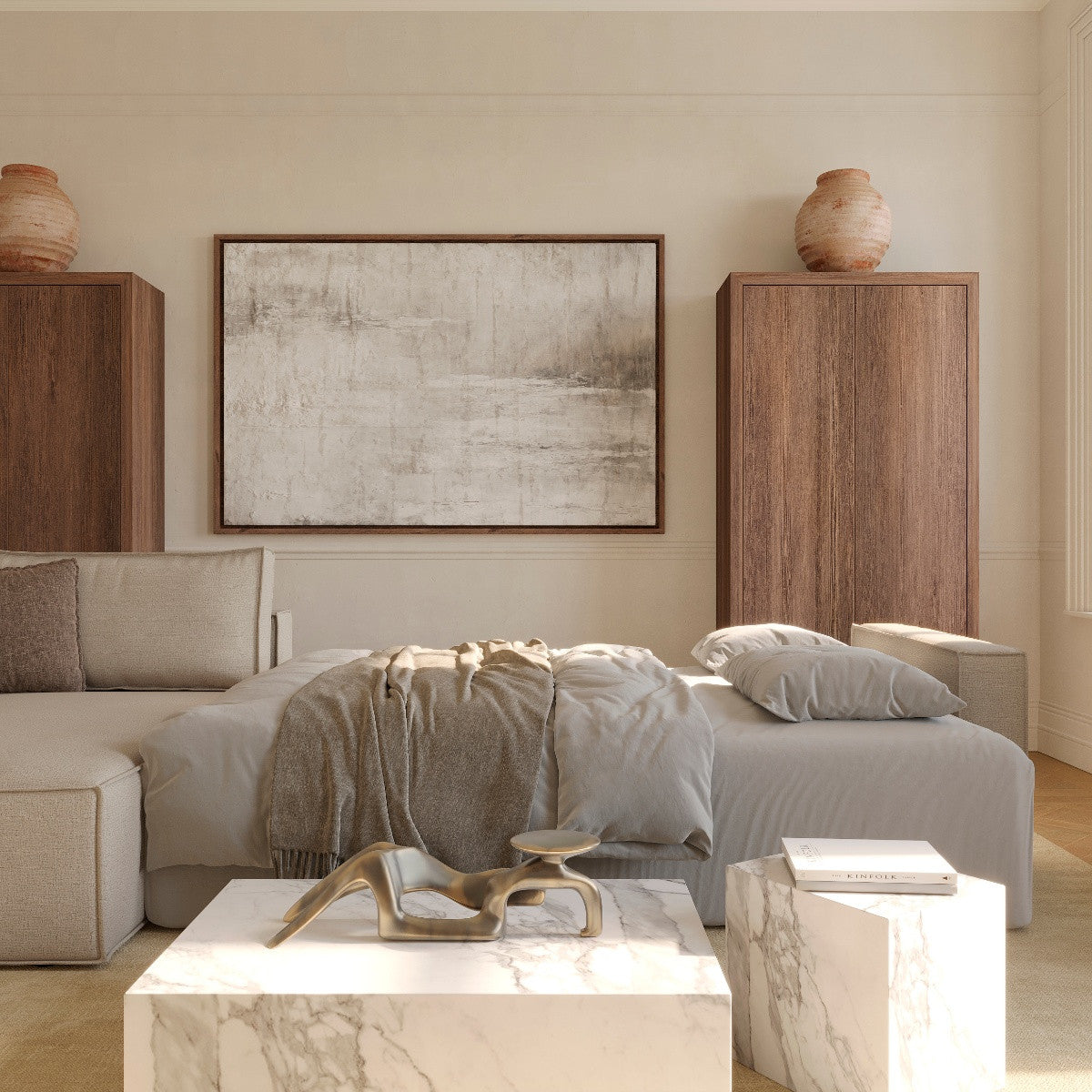 Newilla Storage Sleeper Sofa Bed with Lounger & Standard Arms