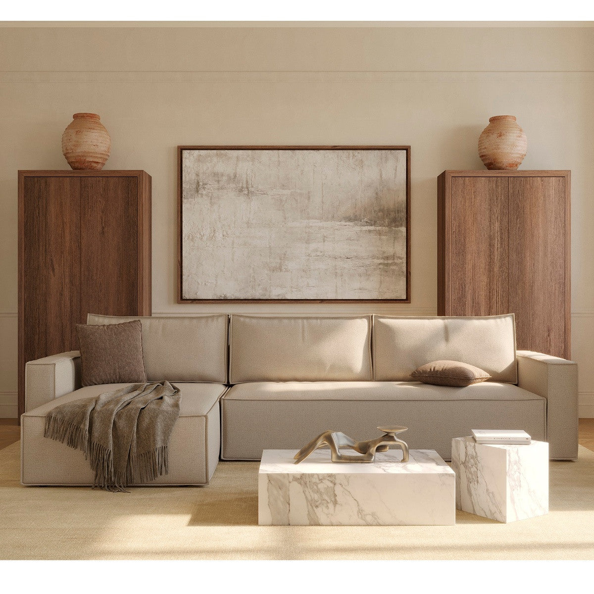 Newilla Storage Sleeper Sofa Bed with Lounger & Standard Arms