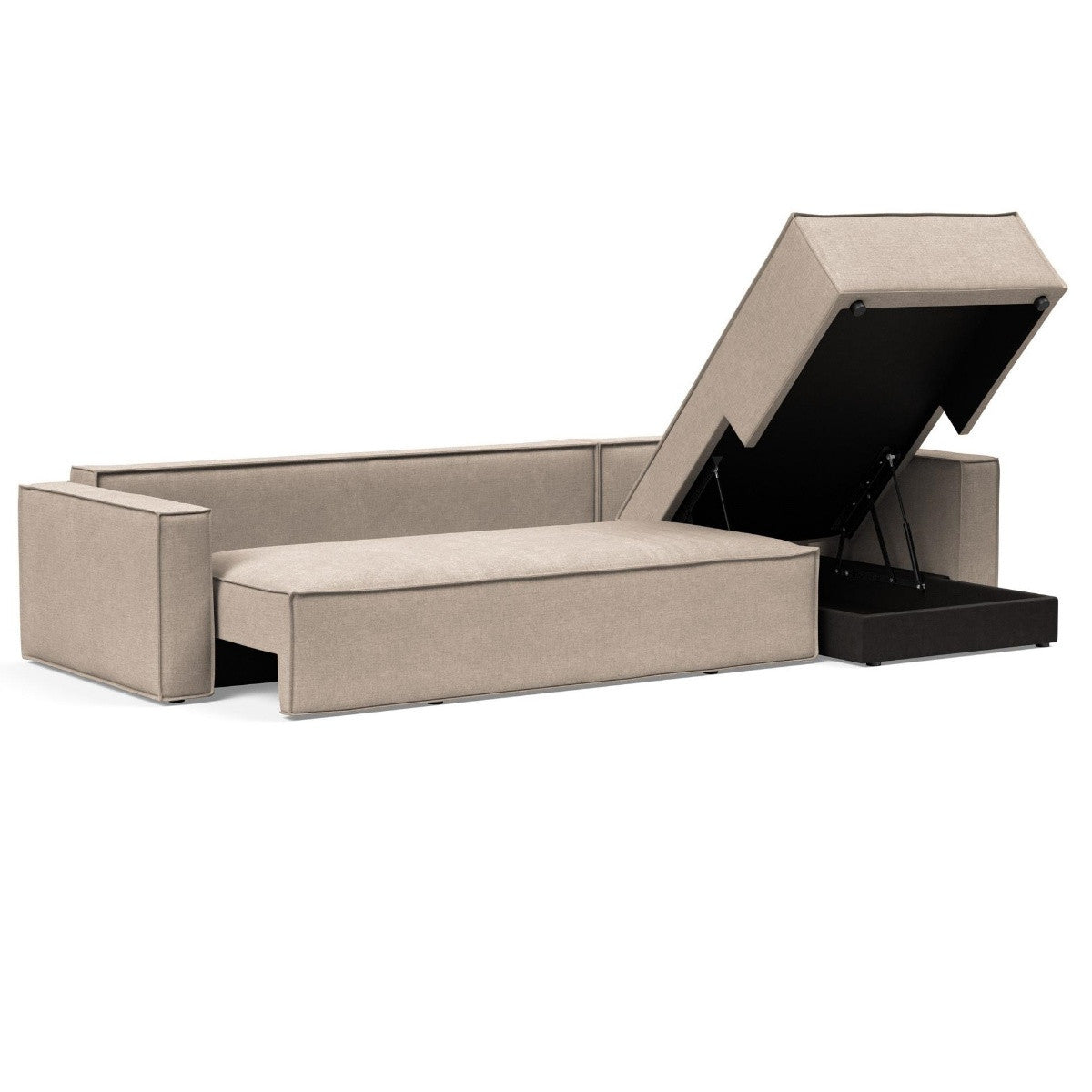 Newilla Storage Sleeper Sofa Bed with Lounger & Standard Arms