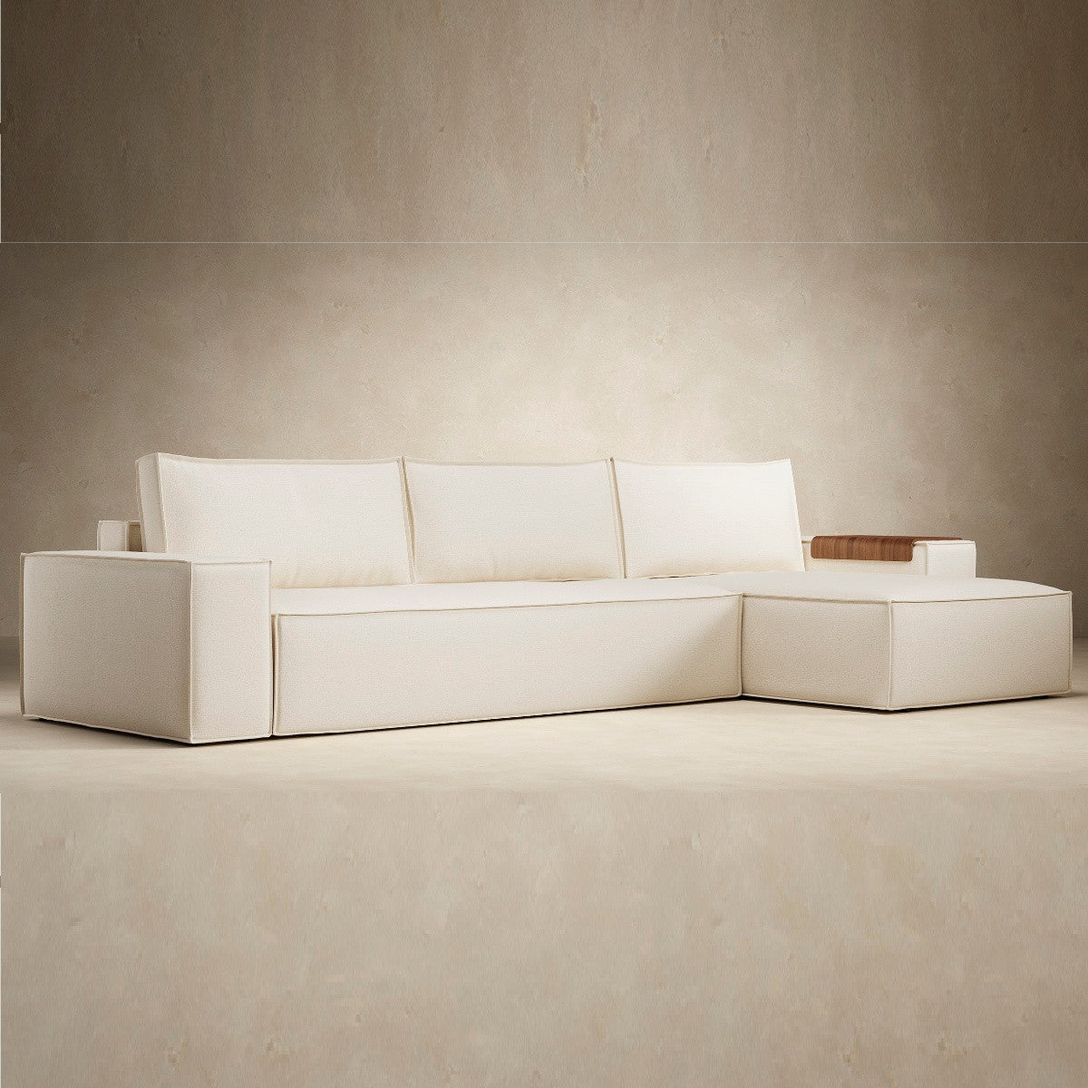 Newilla Storage Sofa Bed Lounger with Wide Arms