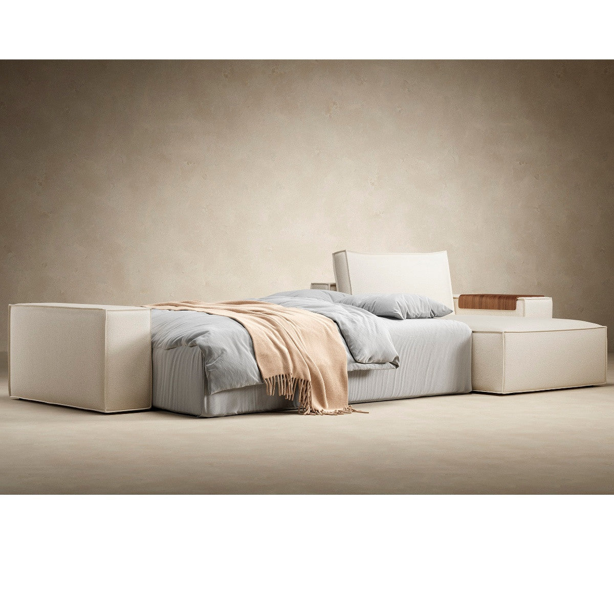Newilla Storage Sofa Bed Lounger with Wide Arms