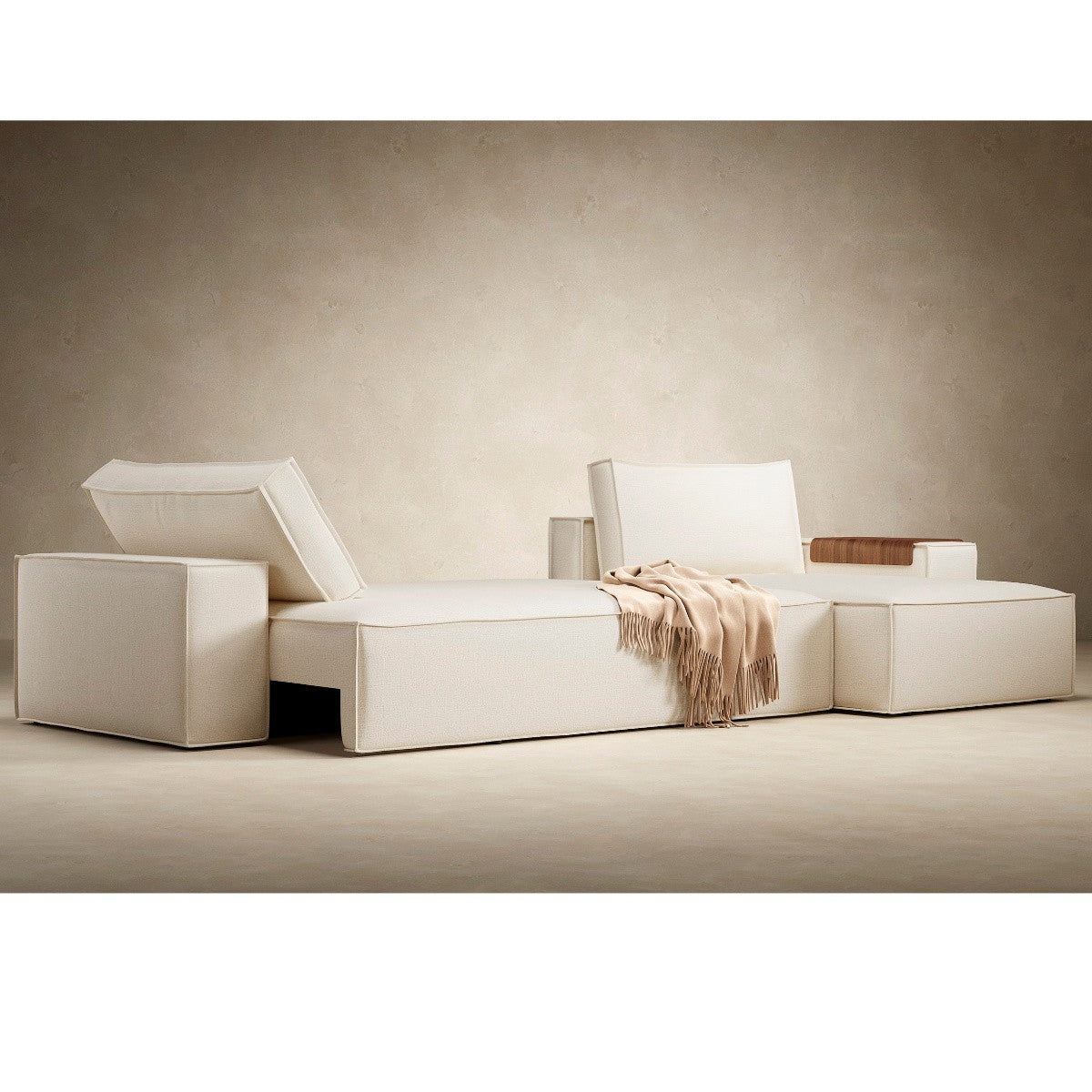 Newilla Storage Sofa Bed Lounger with Wide Arms