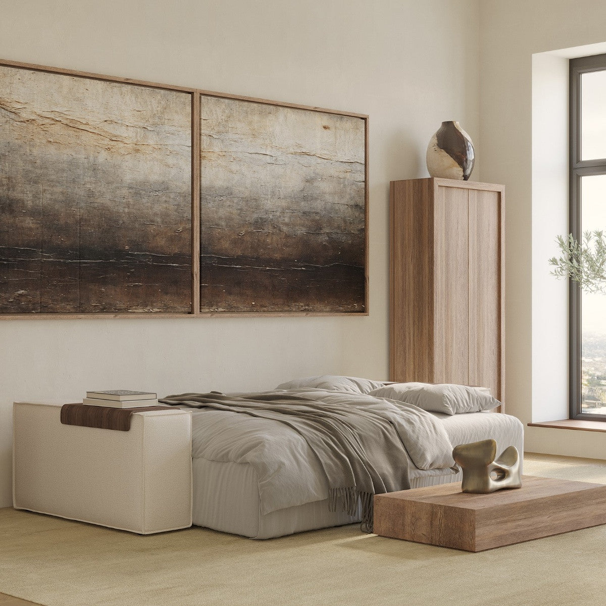 Newilla Storage Sleeper Sofa Bed with Wide Arms