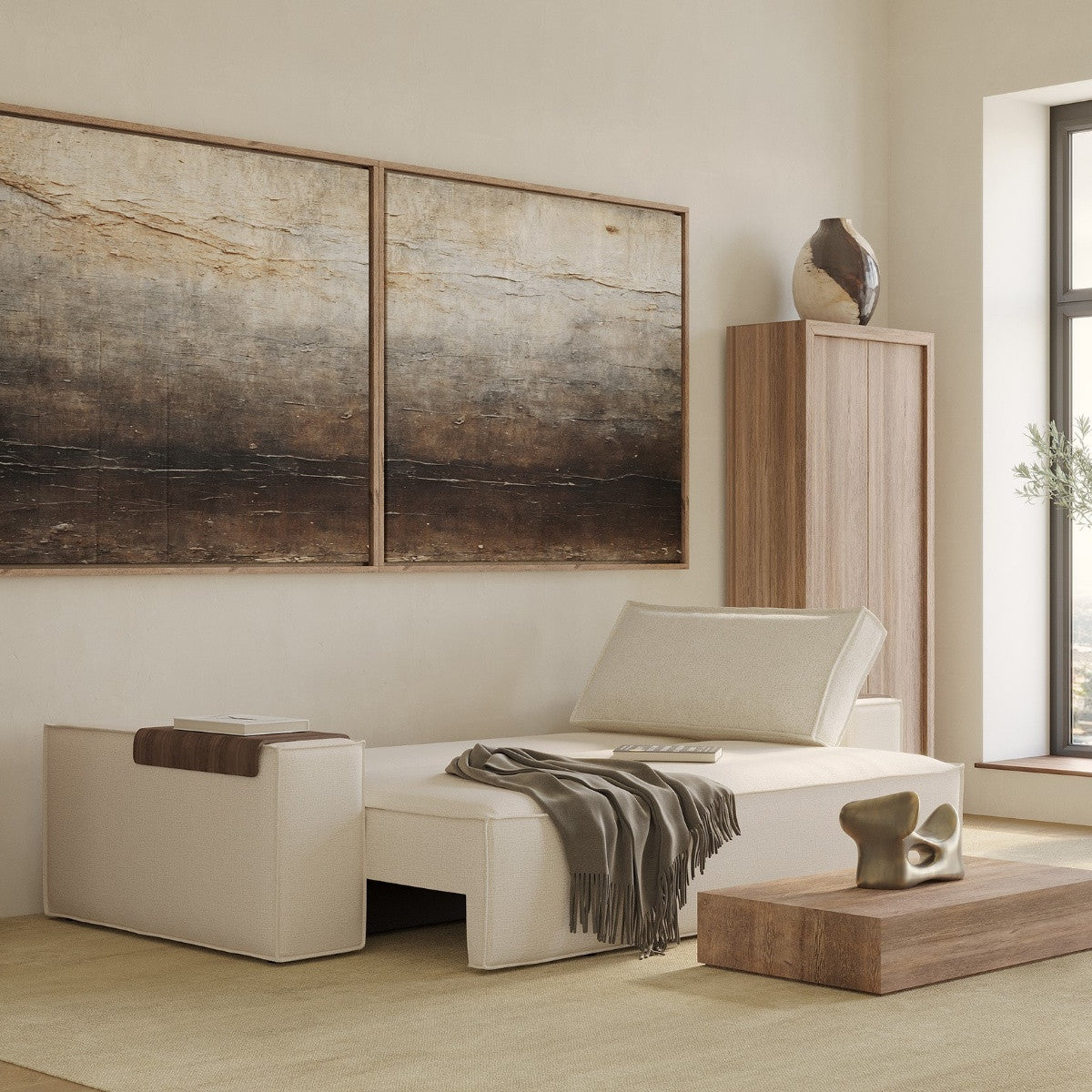 Newilla Storage Sleeper Sofa Bed with Wide Arms