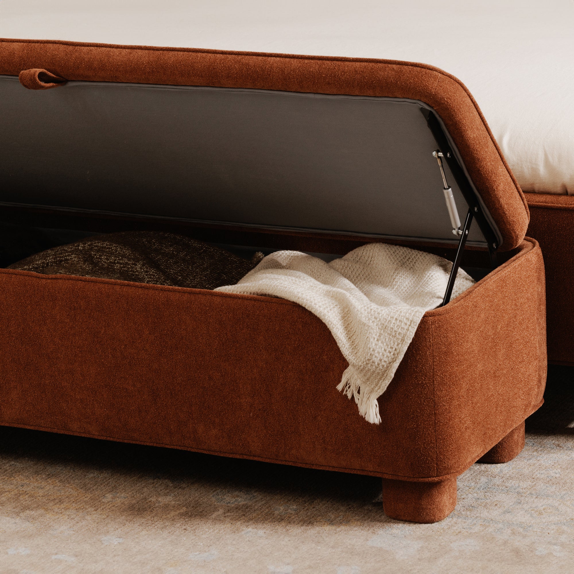 Ichigo Storage Bench Deep Orange by Moe's Home Collection - view 2
