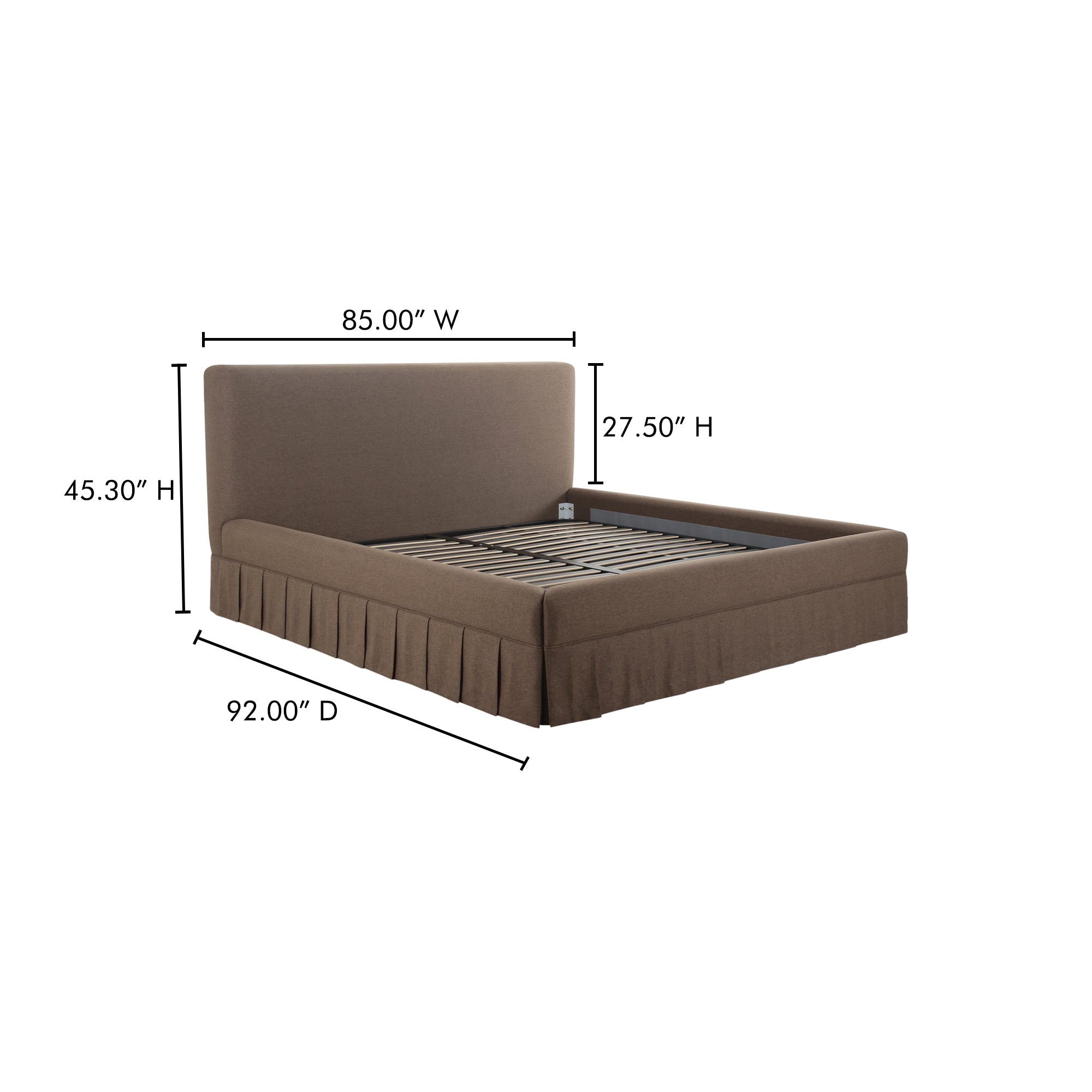 Maren King Bed Brown by Moe's Home Collection - view 5
