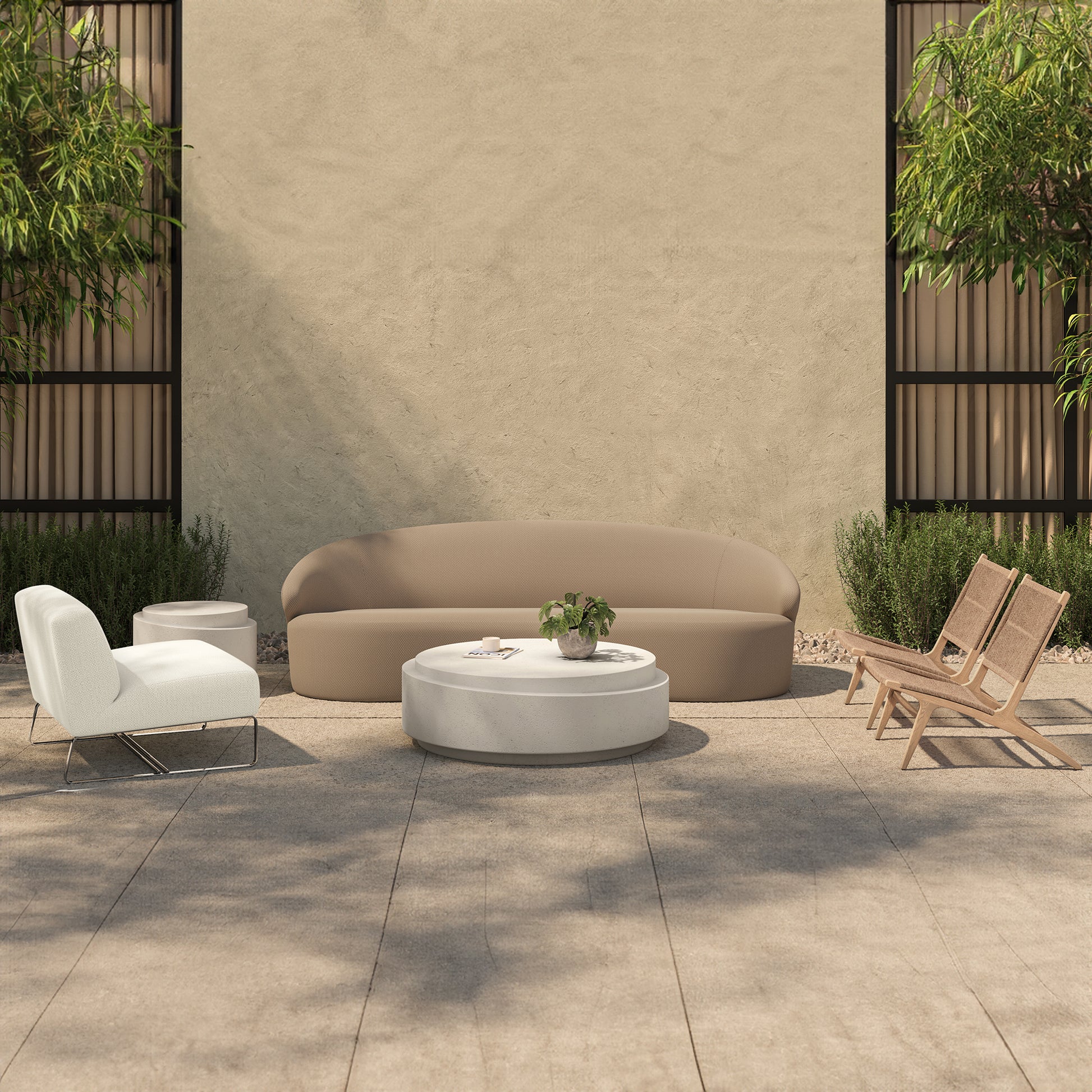 Cove Outdoor Sofa Taupe by Moe's Home Collection - view 2