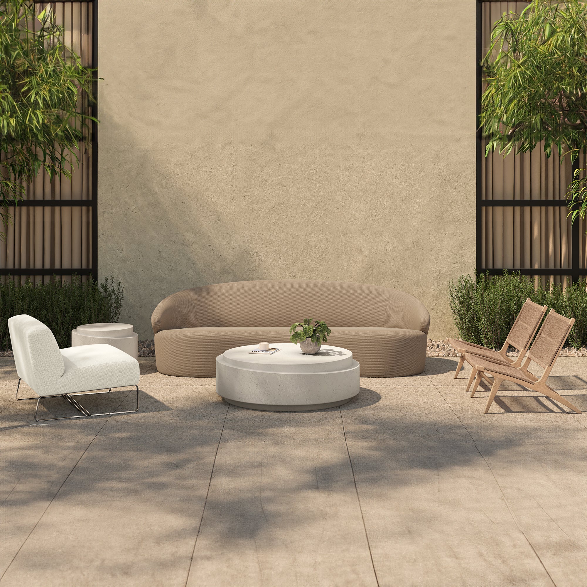 Cove Outdoor Sofa Taupe by Moe's Home Collection - view 2