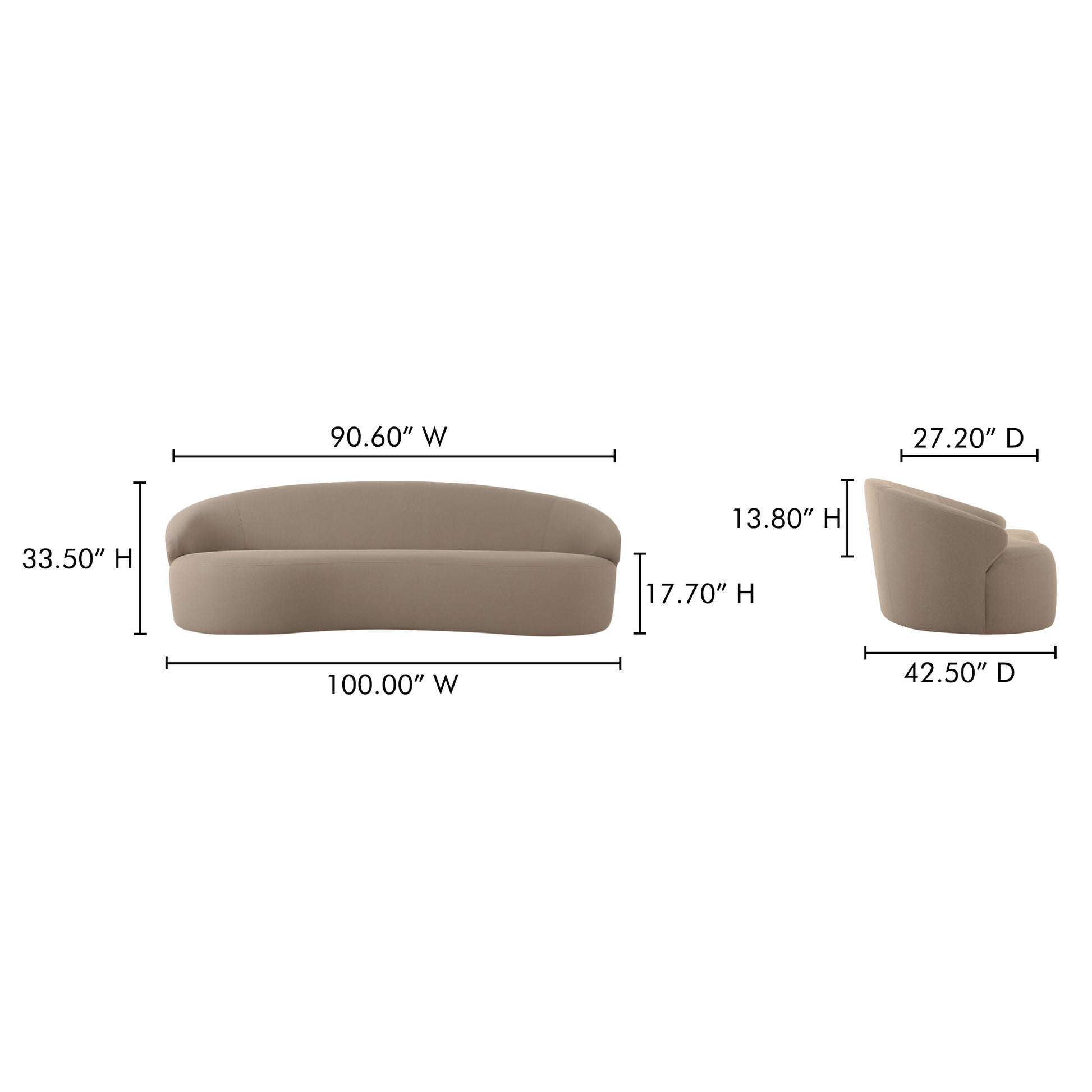Cove Outdoor Sofa Taupe by Moe's Home Collection - view 4