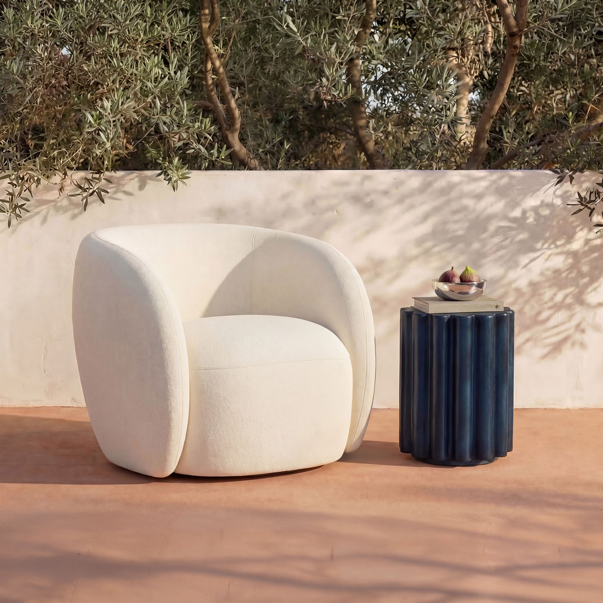 Rae Outdoor Accent Chair Cream by Moe's Home Collection - view 3