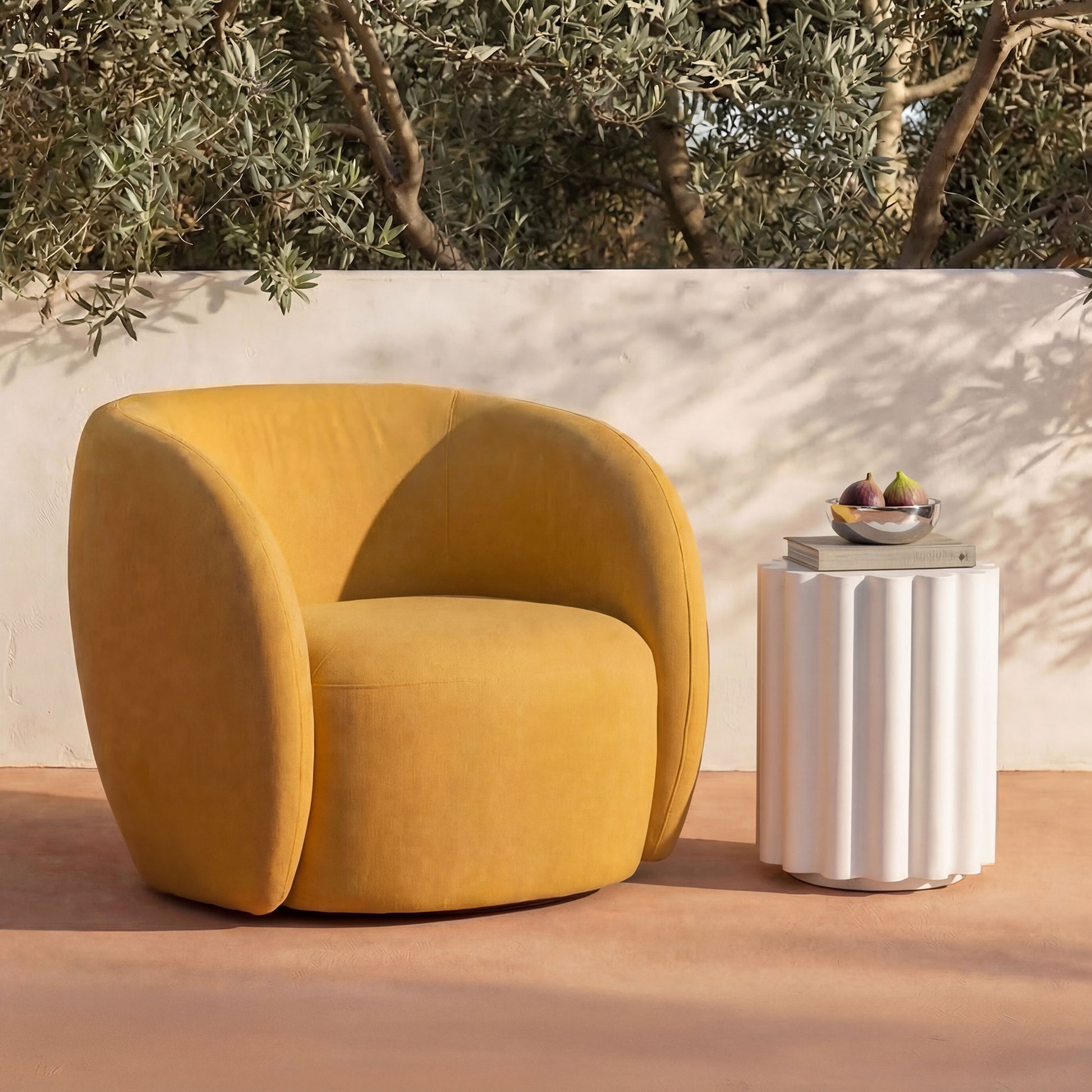 Rae Outdoor Accent Chair Deep Yellow by Moe's Home Collection - view 3