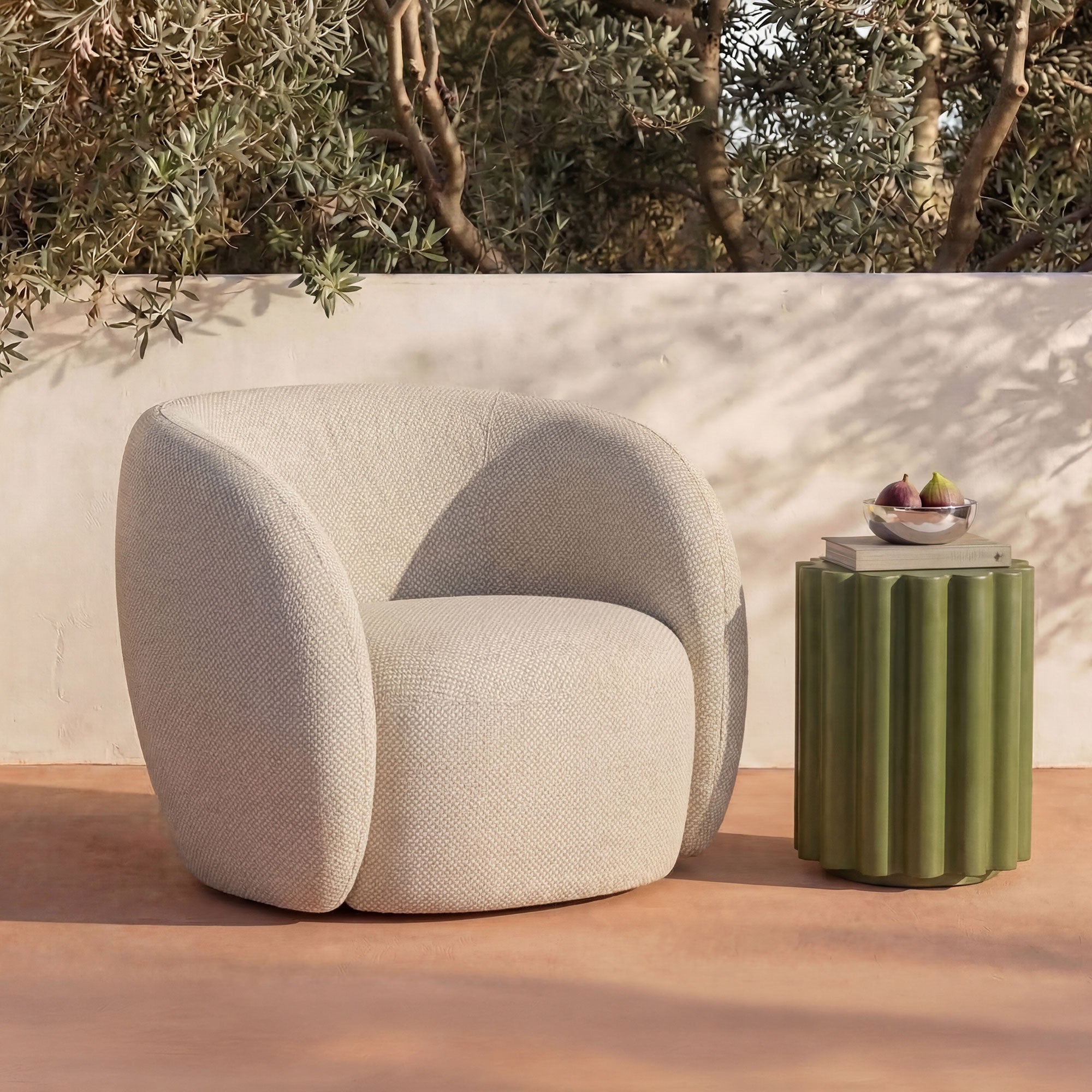 Rae Outdoor Accent Chair Beige Check by Moe's Home Collection - view 3