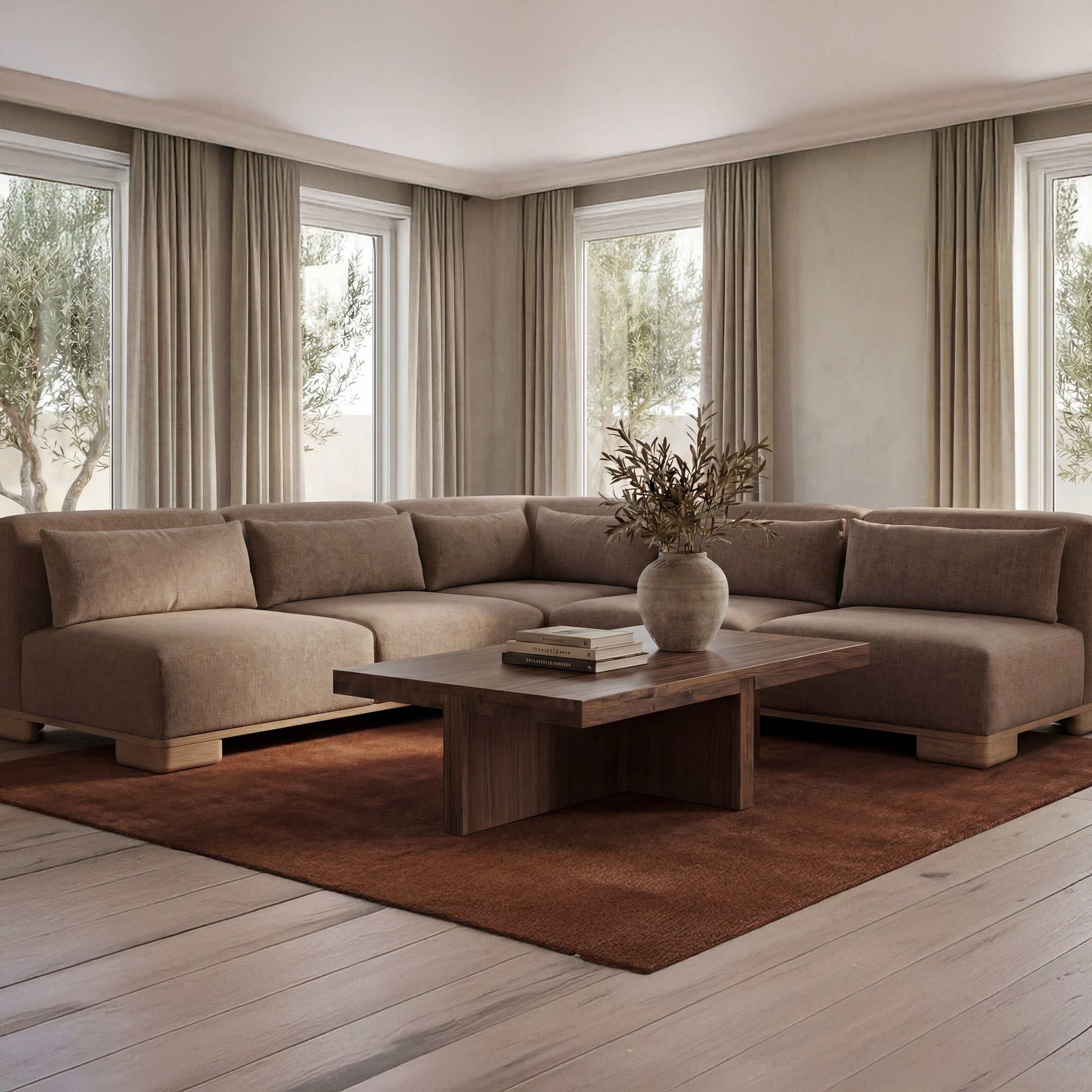 June Corner Chair Dark Brown by Moe's Home Collection - view 2