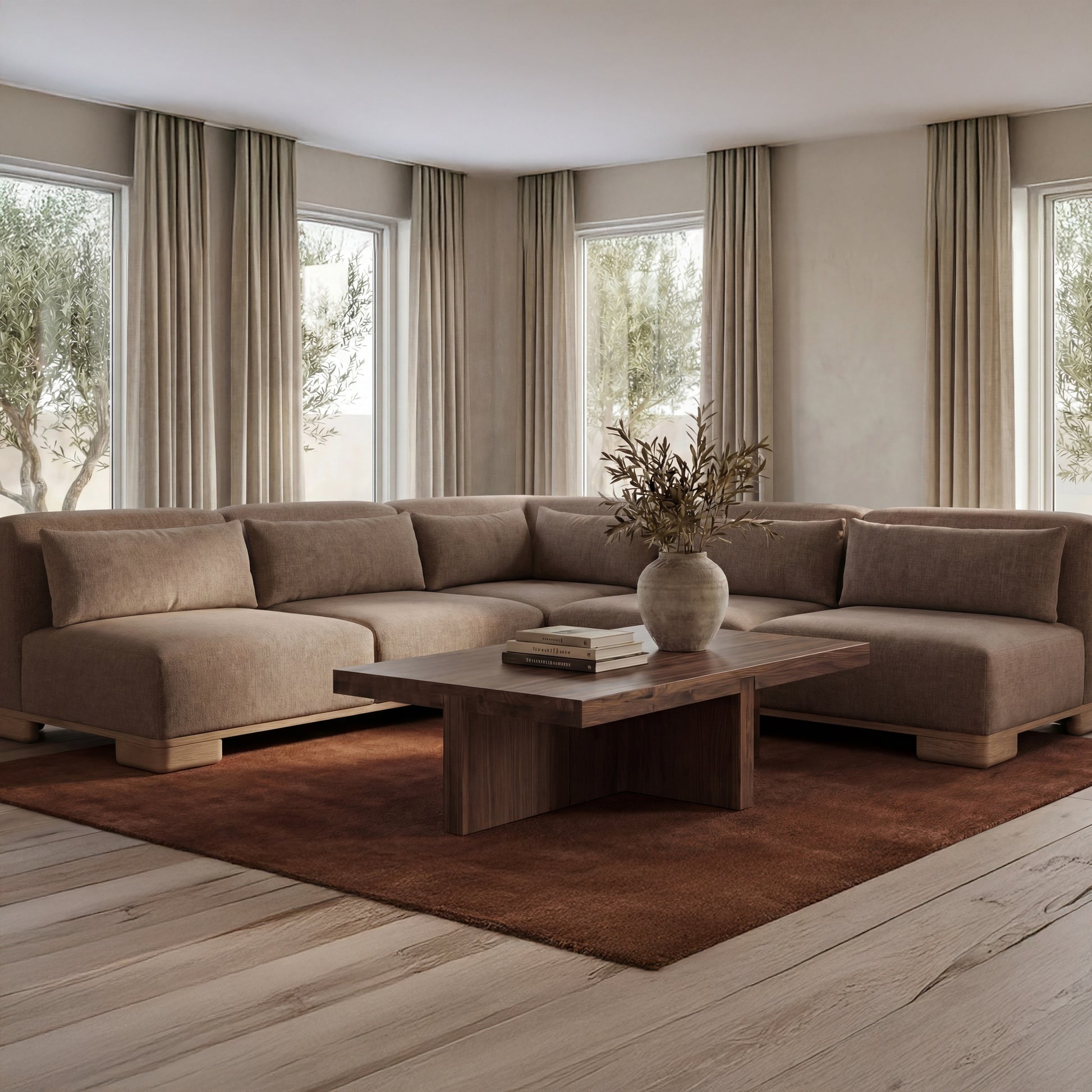 June Sofa Dark Brown by Moe's Home Collection - view 2
