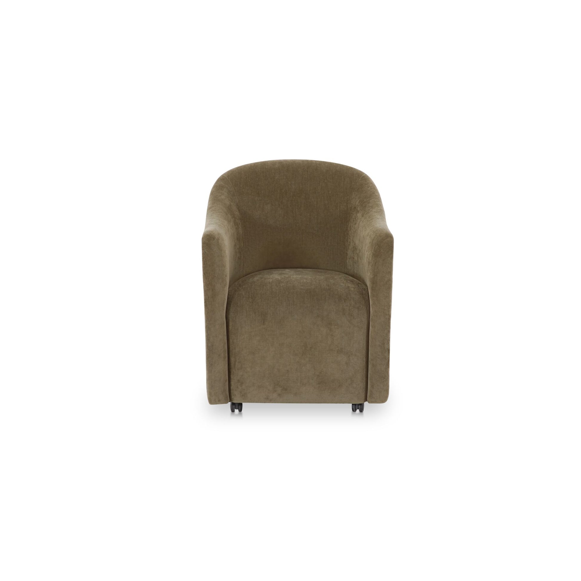 Drava Rolling Dining Chair Green by Moe's Home Collection