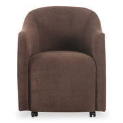 Drava Rolling Dining Chair Dark Brown by Moe's Home Collection