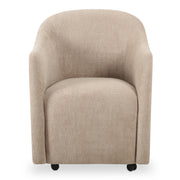 Drava Rolling Dining Chair Beige by Moe's Home Collection
