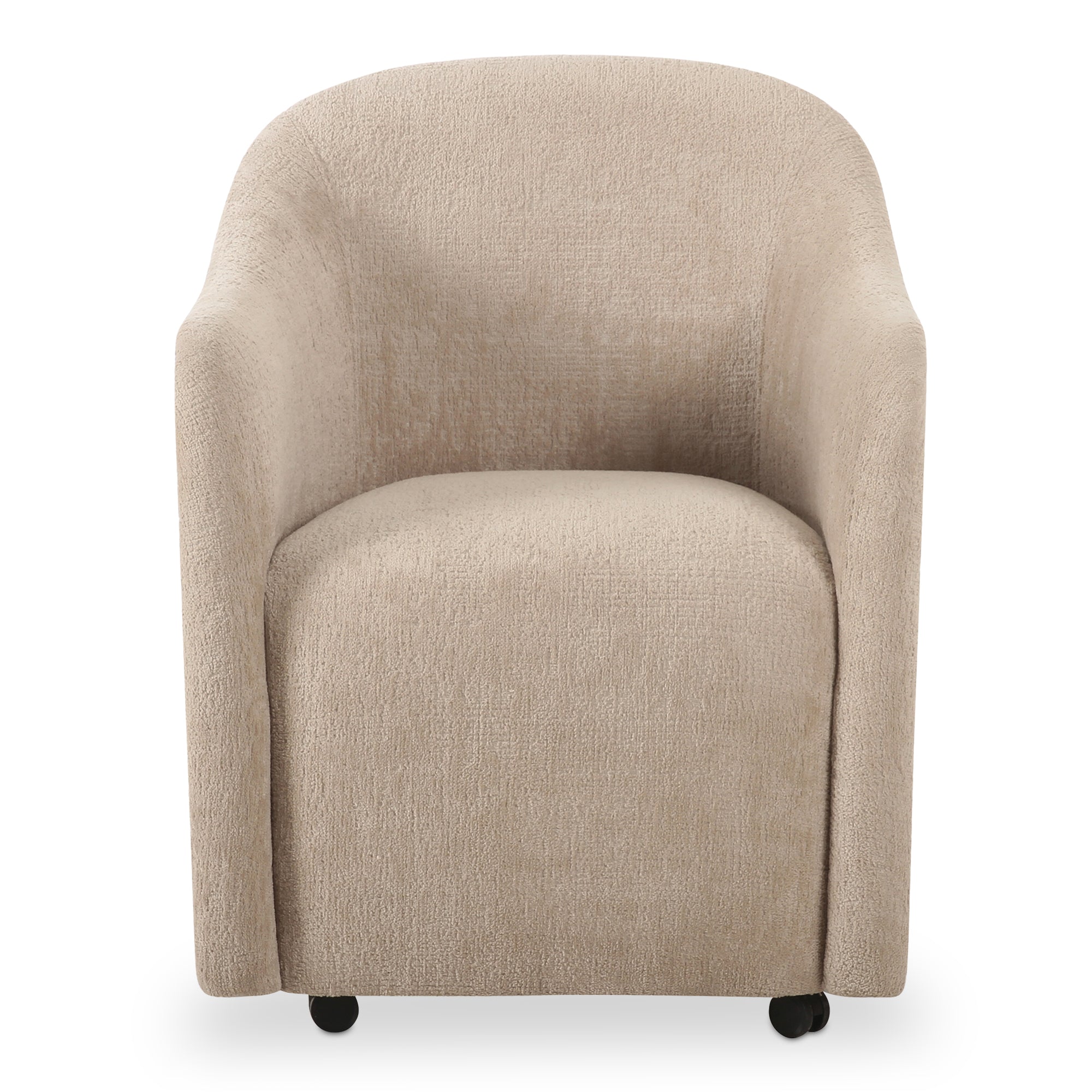 Drava Rolling Dining Chair Beige by Moe's Home Collection