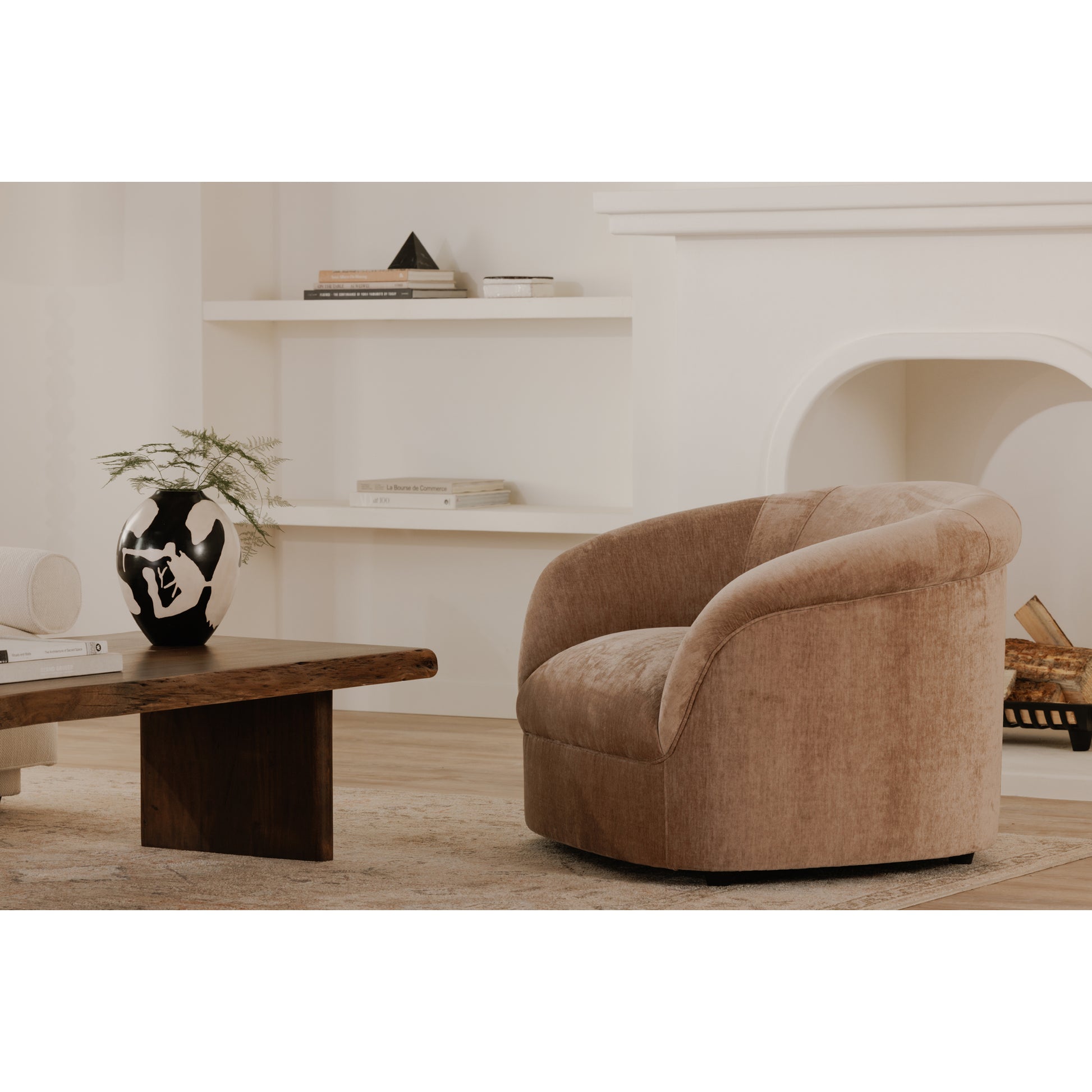 Thora Lounge Chair Blush by Moe's Home Collection - view 2