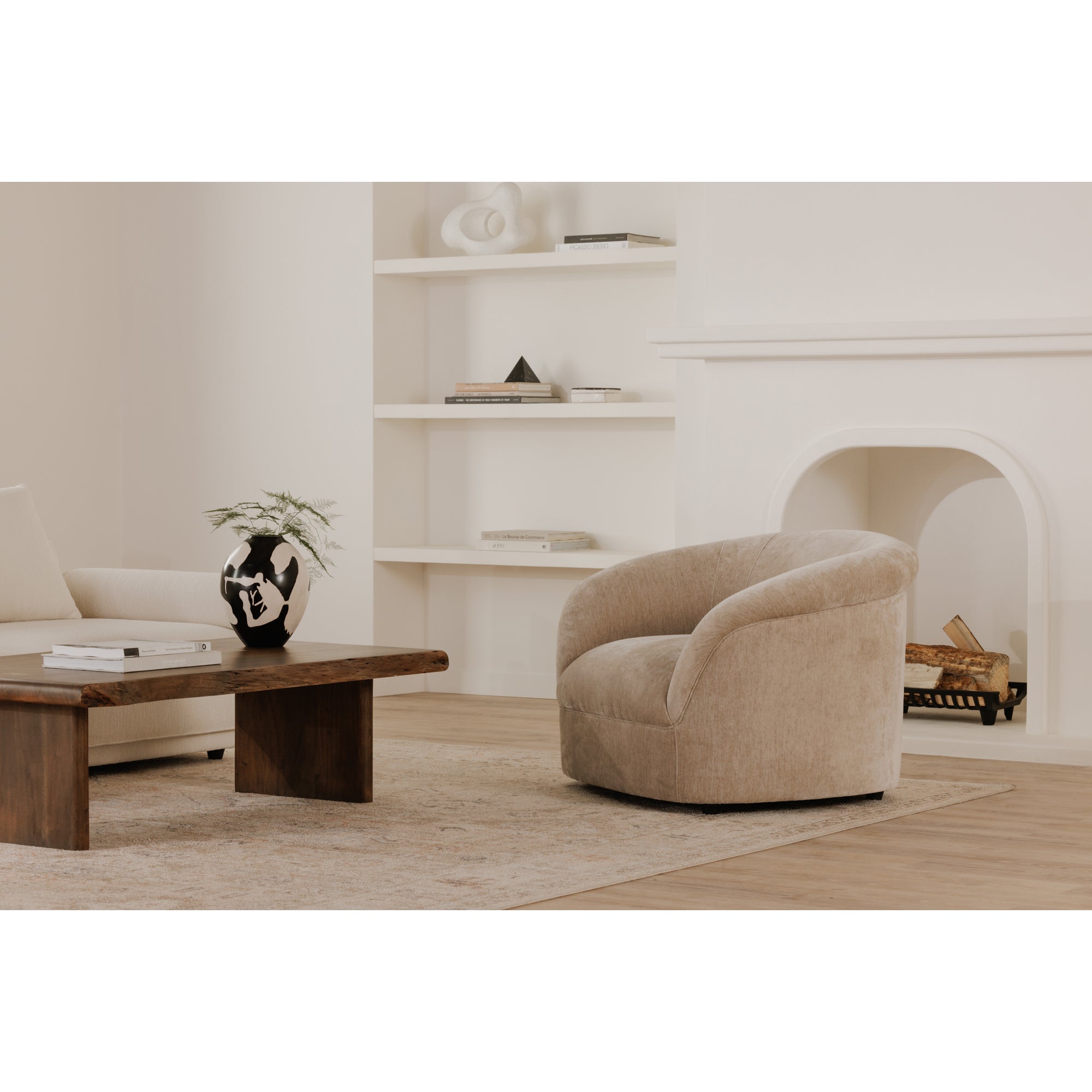 Thora Lounge Chair Beige by Moe's Home Collection - view 2