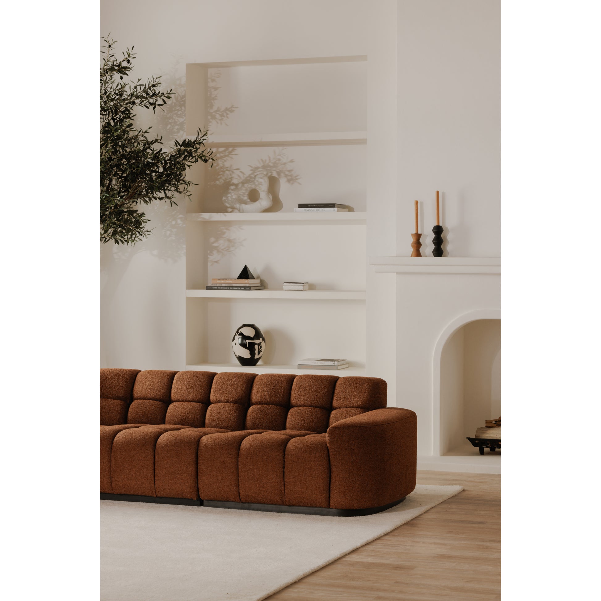 Roman L-Shaped Sectional Rust by Moe's Home Collection - view 2